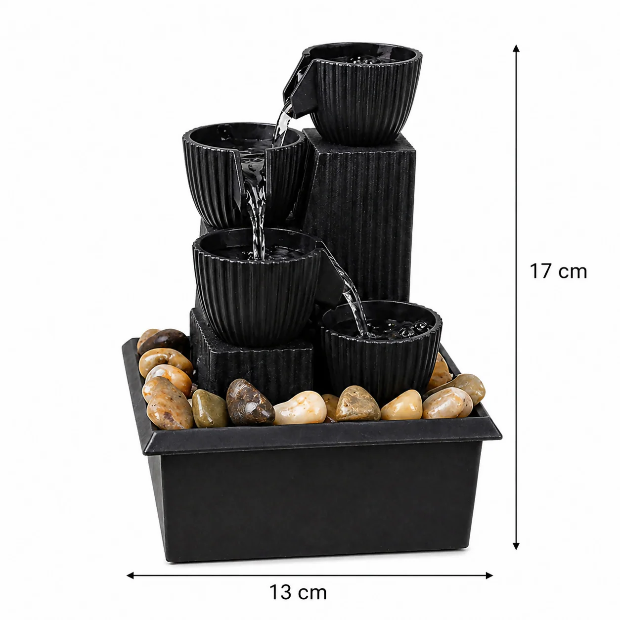 Multi-Tier Water Fountain Tabletop Decorative Indoor Showpiece - Image 5