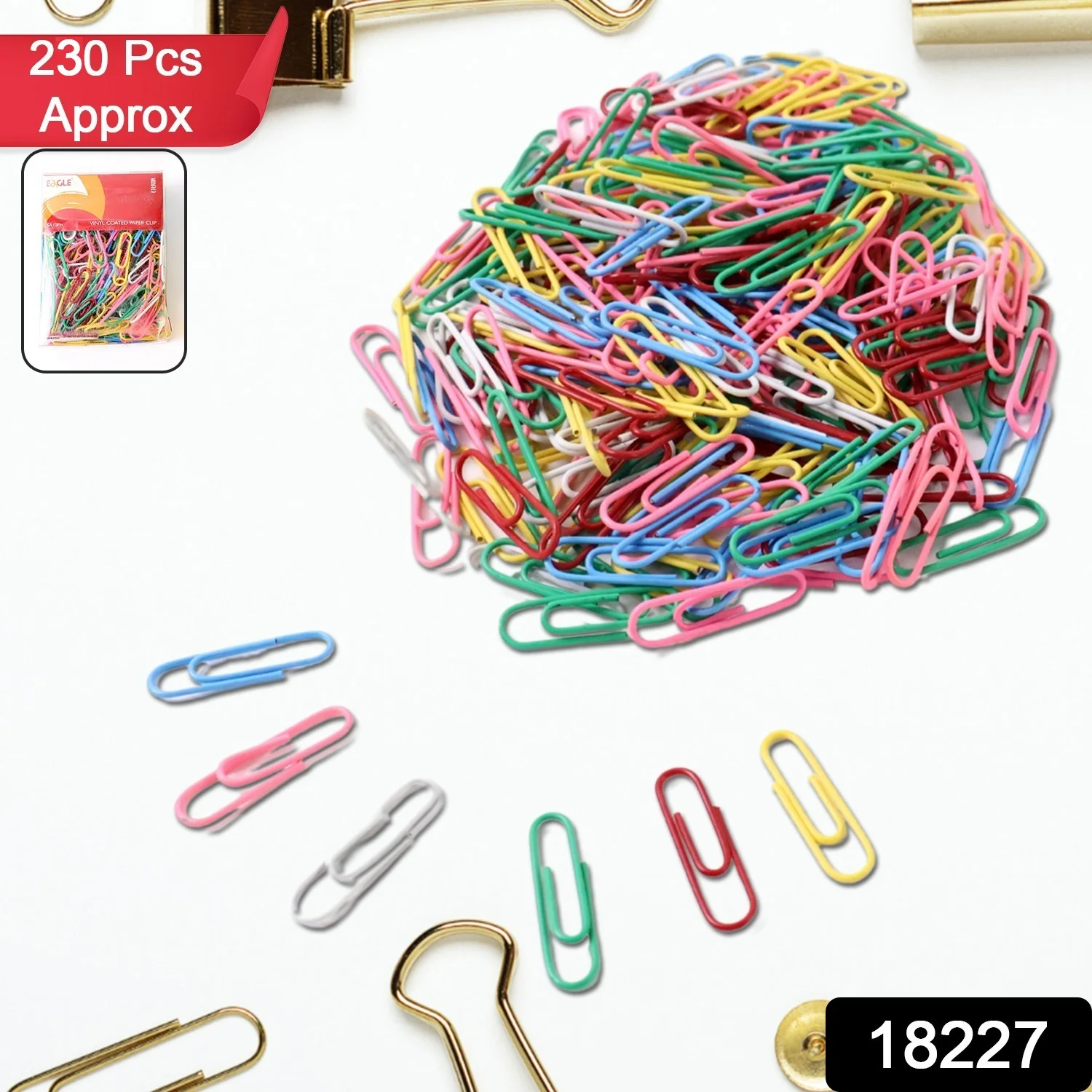 Multicolor-Coated Paper Clips Approx (230Pc Set) - Image 2