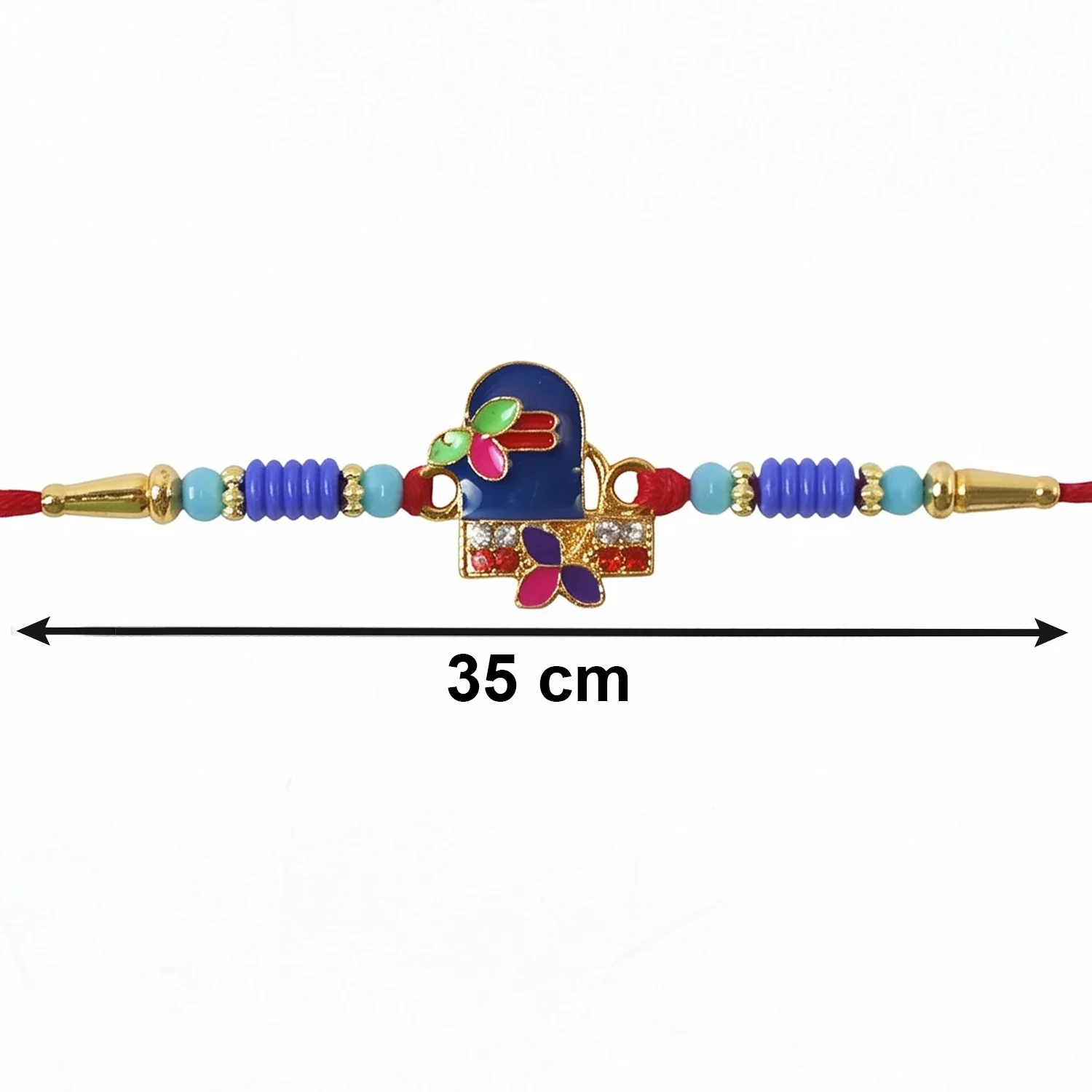 Royal Blue Shiv Rakhi – Designer Rakshabandhan Thread - Image 5