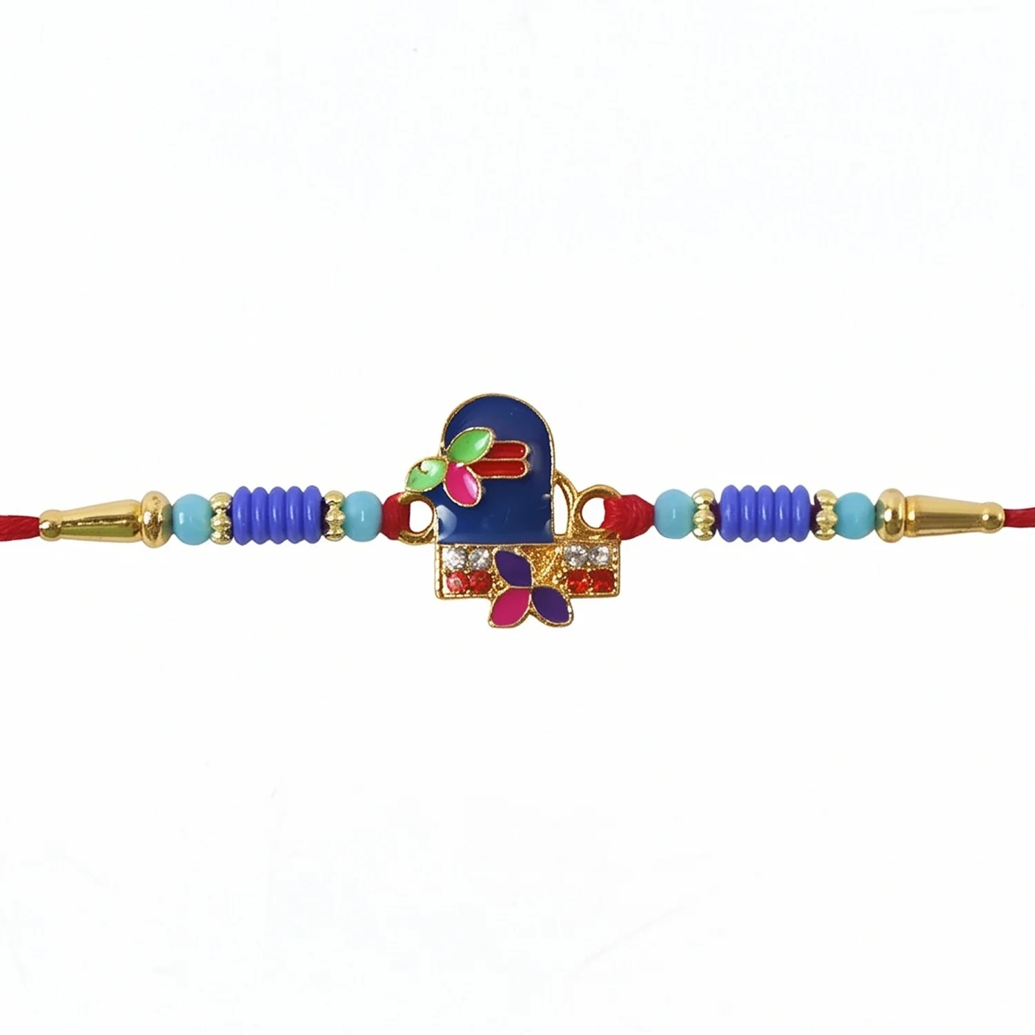 Royal Blue Shiv Rakhi – Designer Rakshabandhan Thread - Image 6