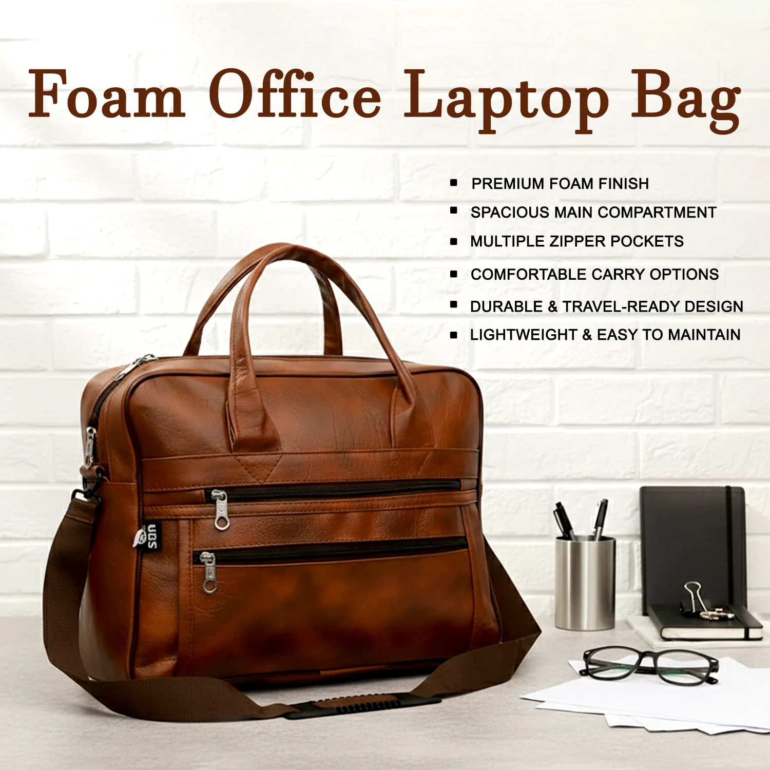 Multicolor Foam Laptop Bag – Office Travel Messenger Bag with Shoulder Strap - Image 5