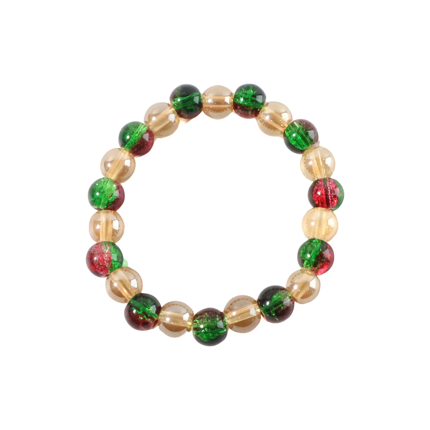 Multicolor Glossy Bead Stretch Bracelet  (1 Pc) - Image 5