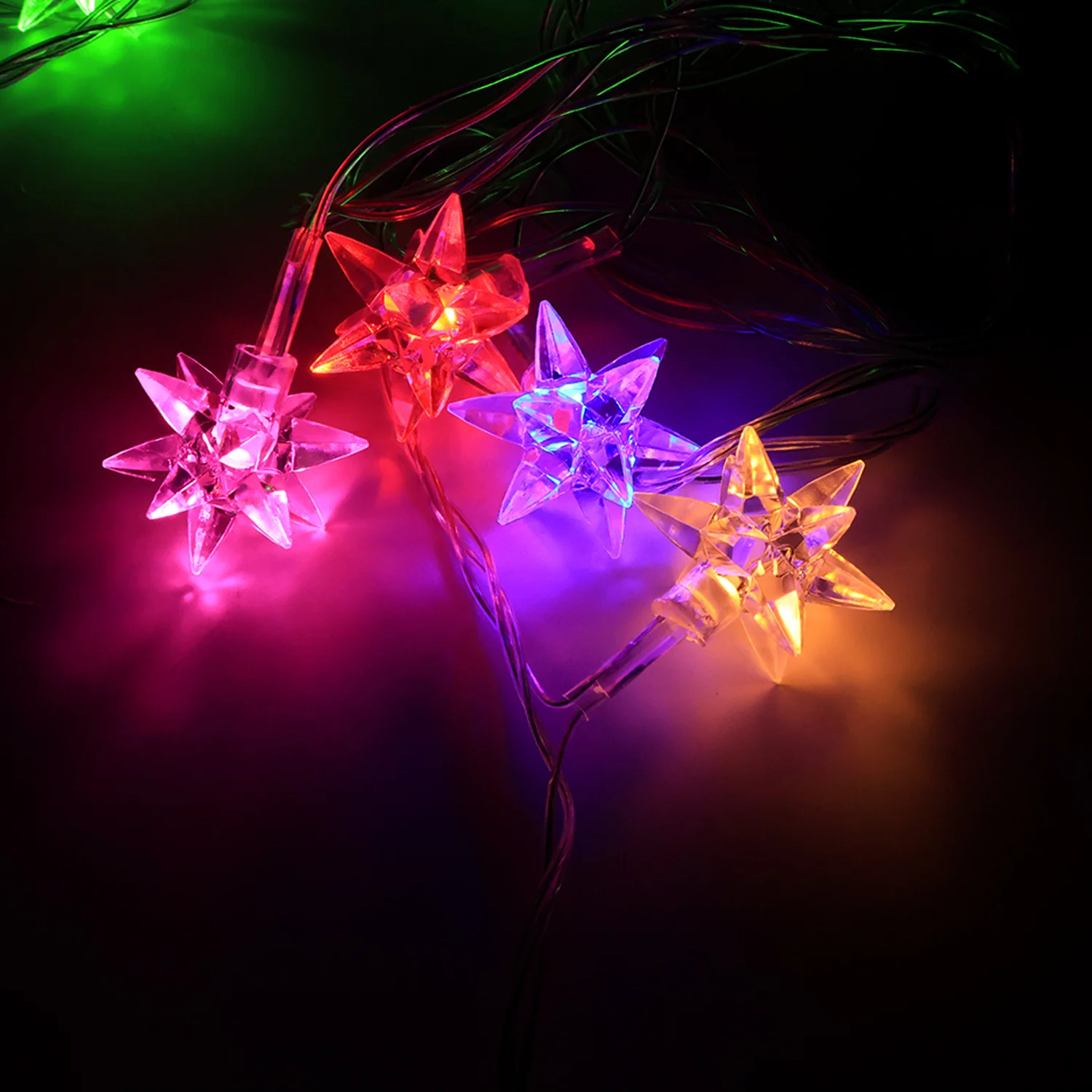 Multicolor LED Decorative String Light with Star-Shaped Covers (8 Meter) - Image 4