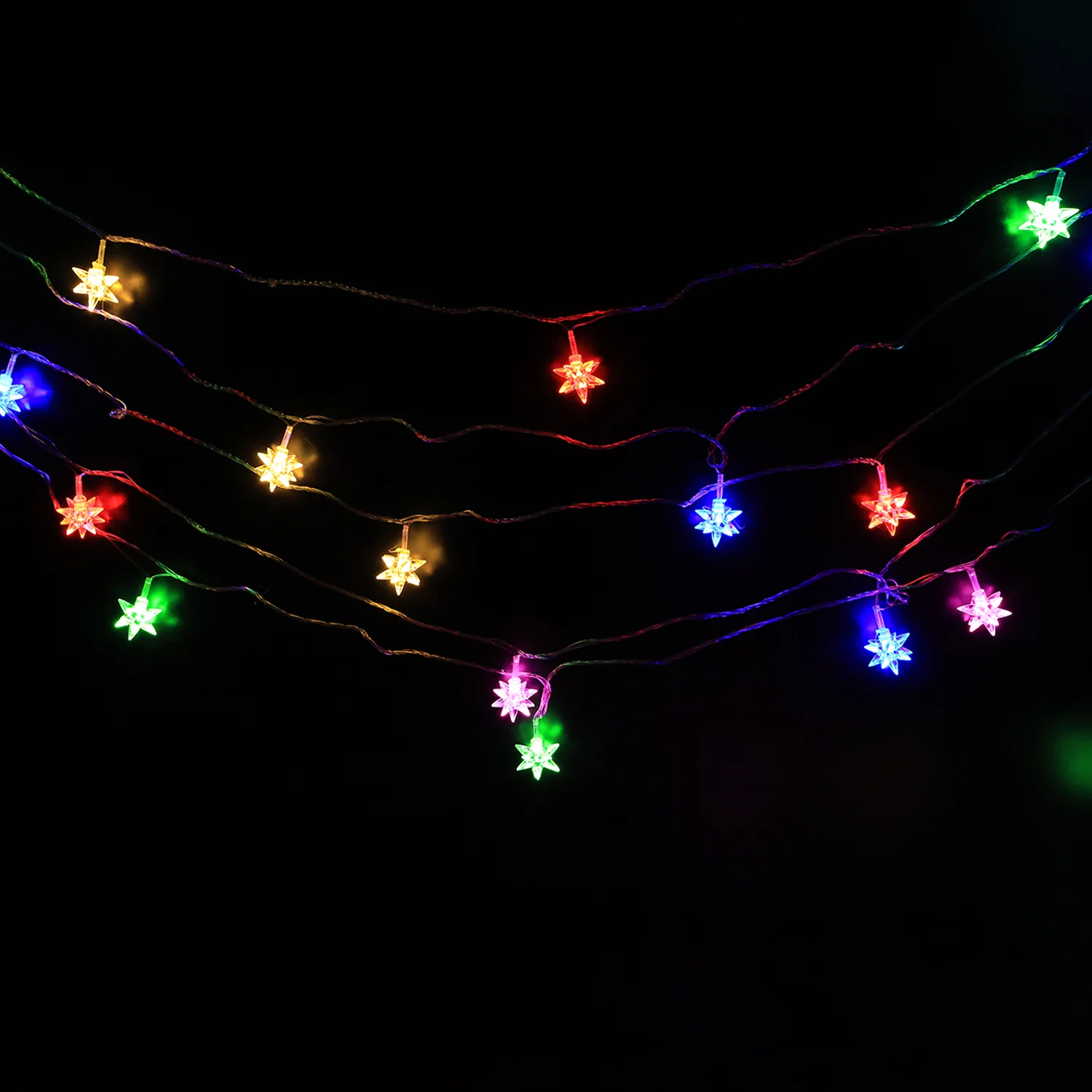 Multicolor LED Decorative String Light with Star-Shaped Covers (8 Meter) - Image 6