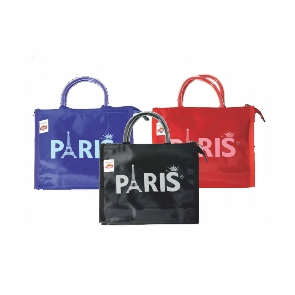 Multicolor Paris Reusable Shopping Bag with Eiffel Tower Print - Image 4