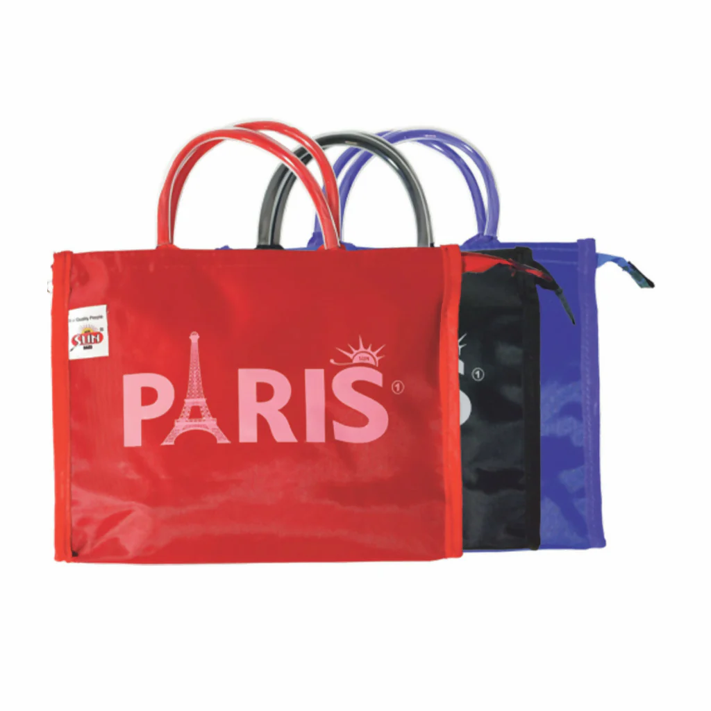 Multicolor Paris Reusable Shopping Bag with Eiffel Tower Print - Image 5