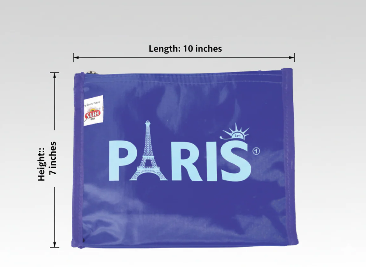 Multicolor Paris Reusable Shopping Bag with Eiffel Tower Print - Image 6