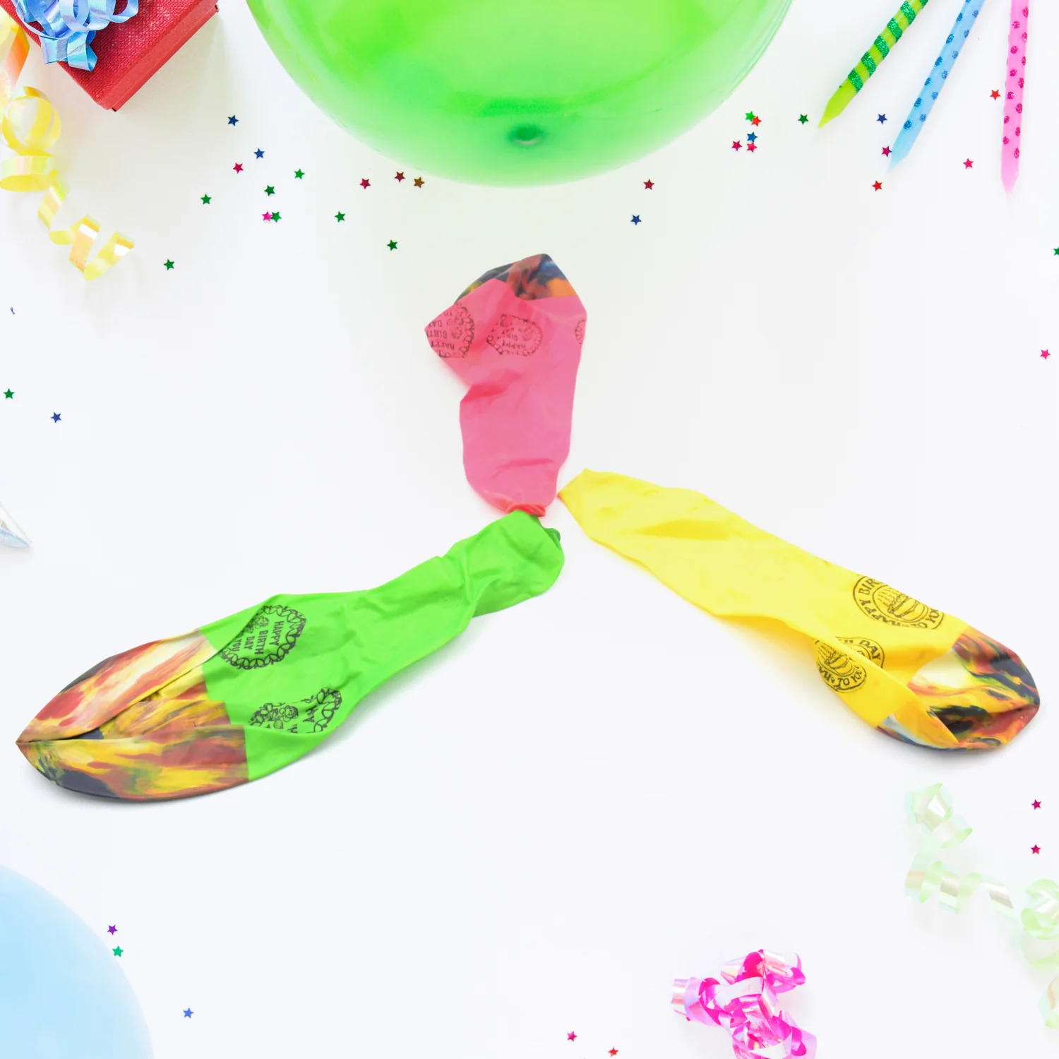 Big Size Balloons Kinds of Rainbow Party Latex Balloons (3 Pcs Set - Image 5