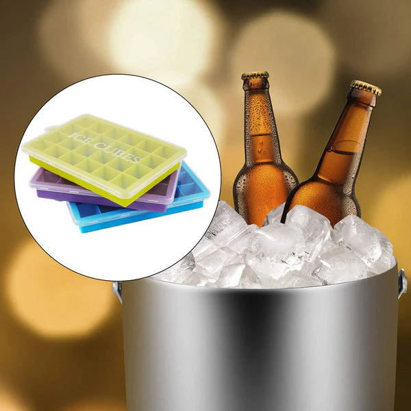Silicone Ice Cube Trays 24 Cavity Per Ice Tray [Multicolour] - Image 8
