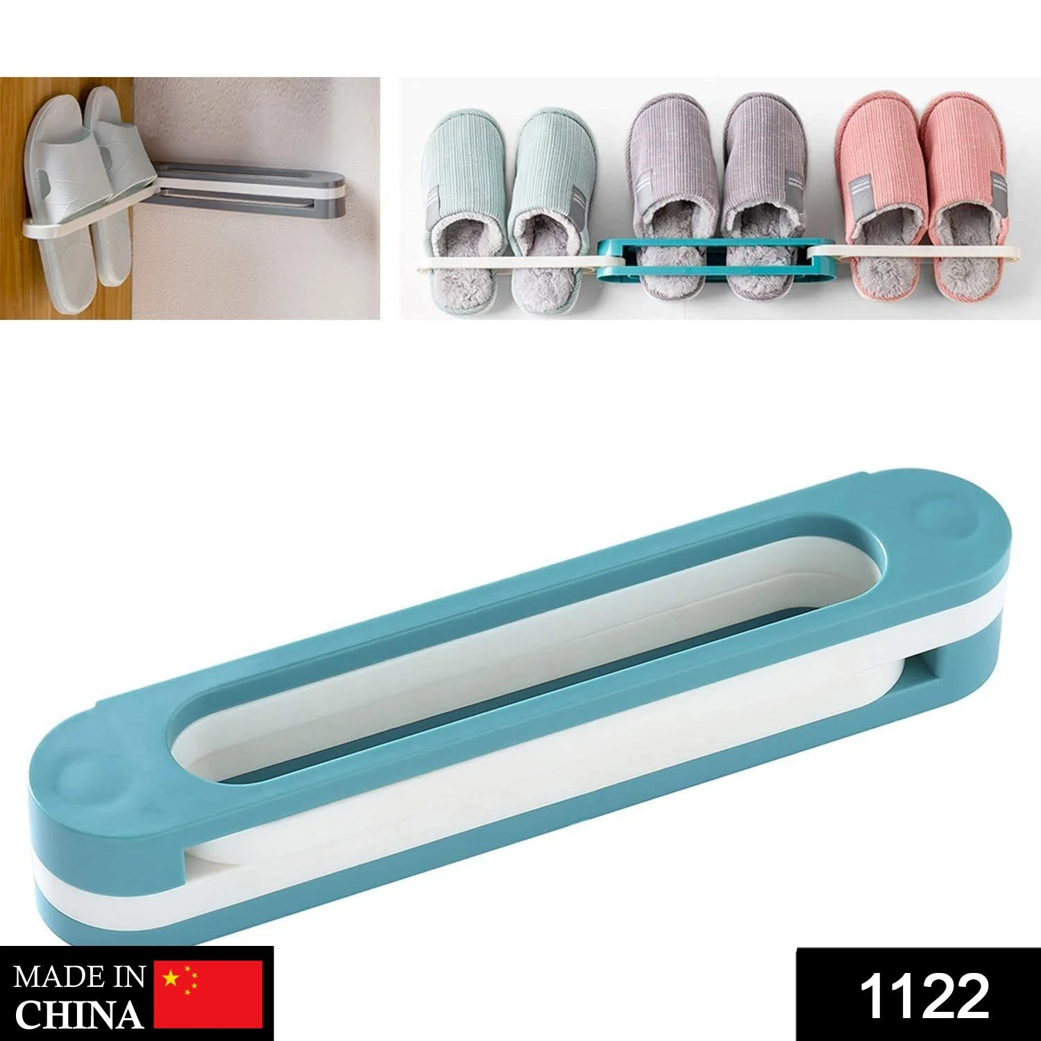 Multifunction Folding Slippers / Shoes Hanger Organizer Rack - Image 2