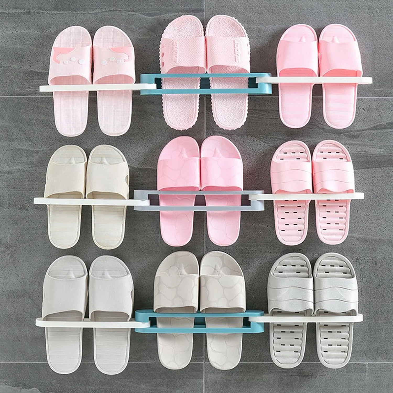 Multifunction Folding Slippers / Shoes Hanger Organizer Rack - Image 6