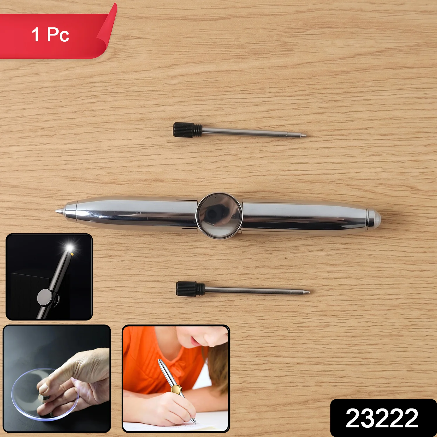 Multifunction Hand Spinner Pen with LED Light (1 Pc) - Image 2