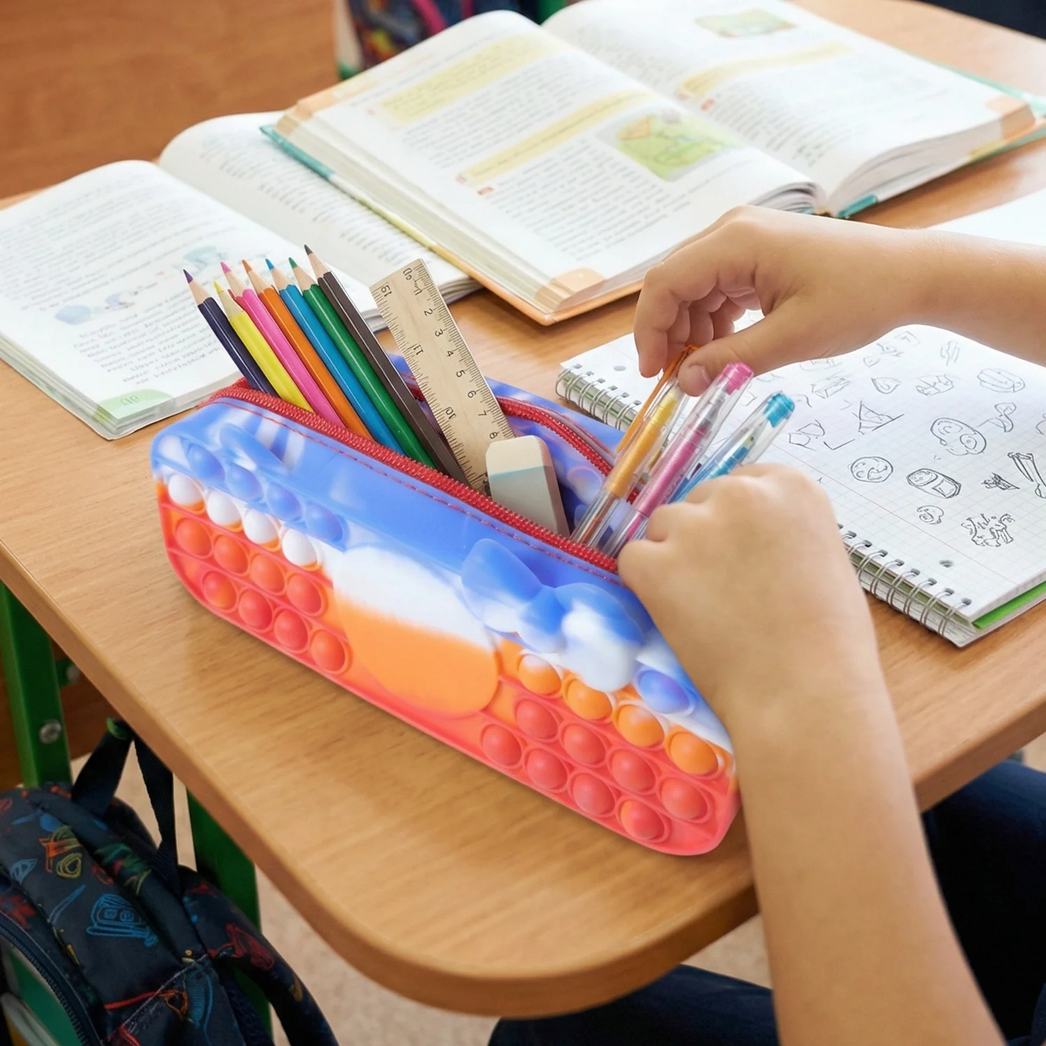 Multifunction Pop It Pencil Pouch (1 Pc) - Image 5