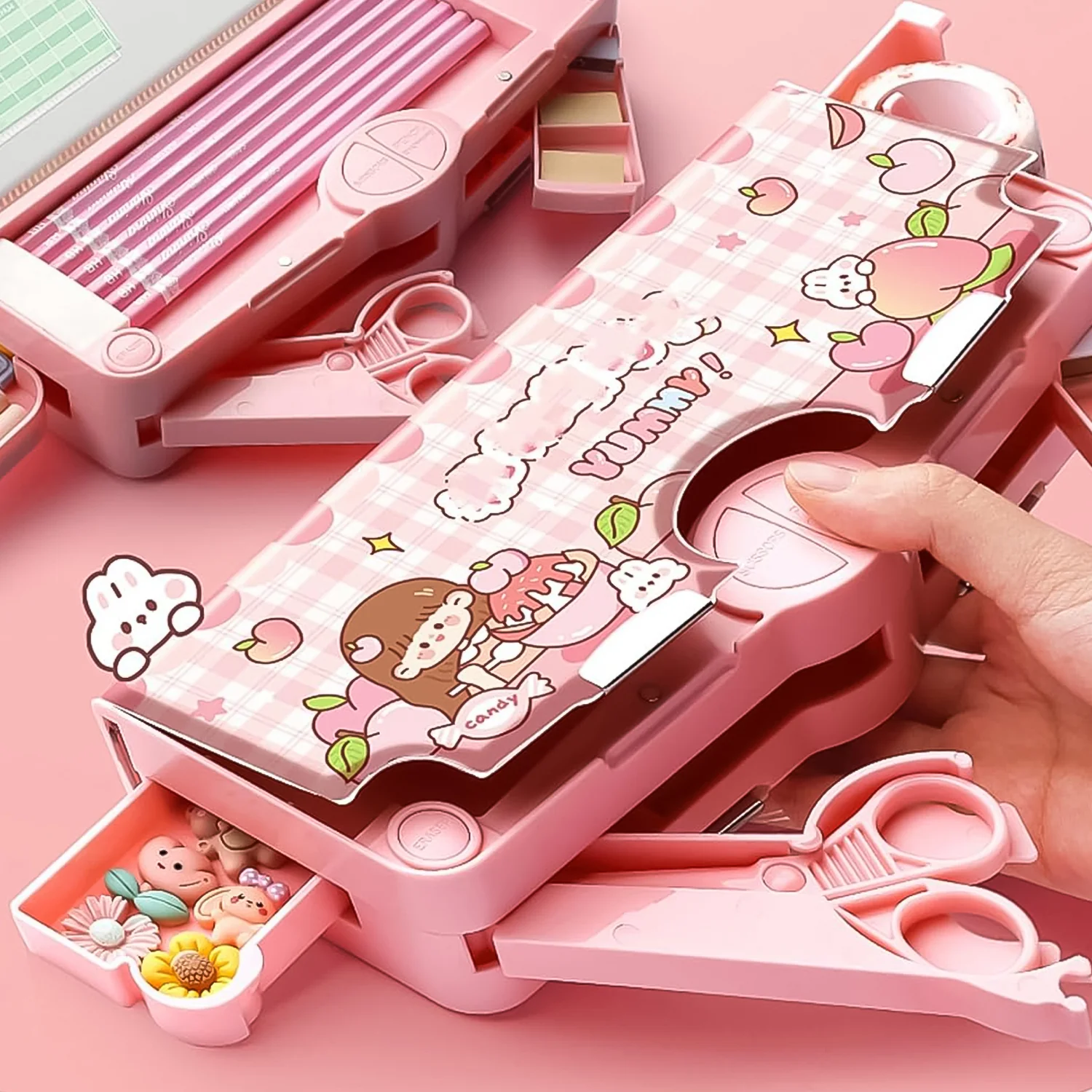 Multifunctional Cartoon Pencil Box (1 Pc) - Image 4
