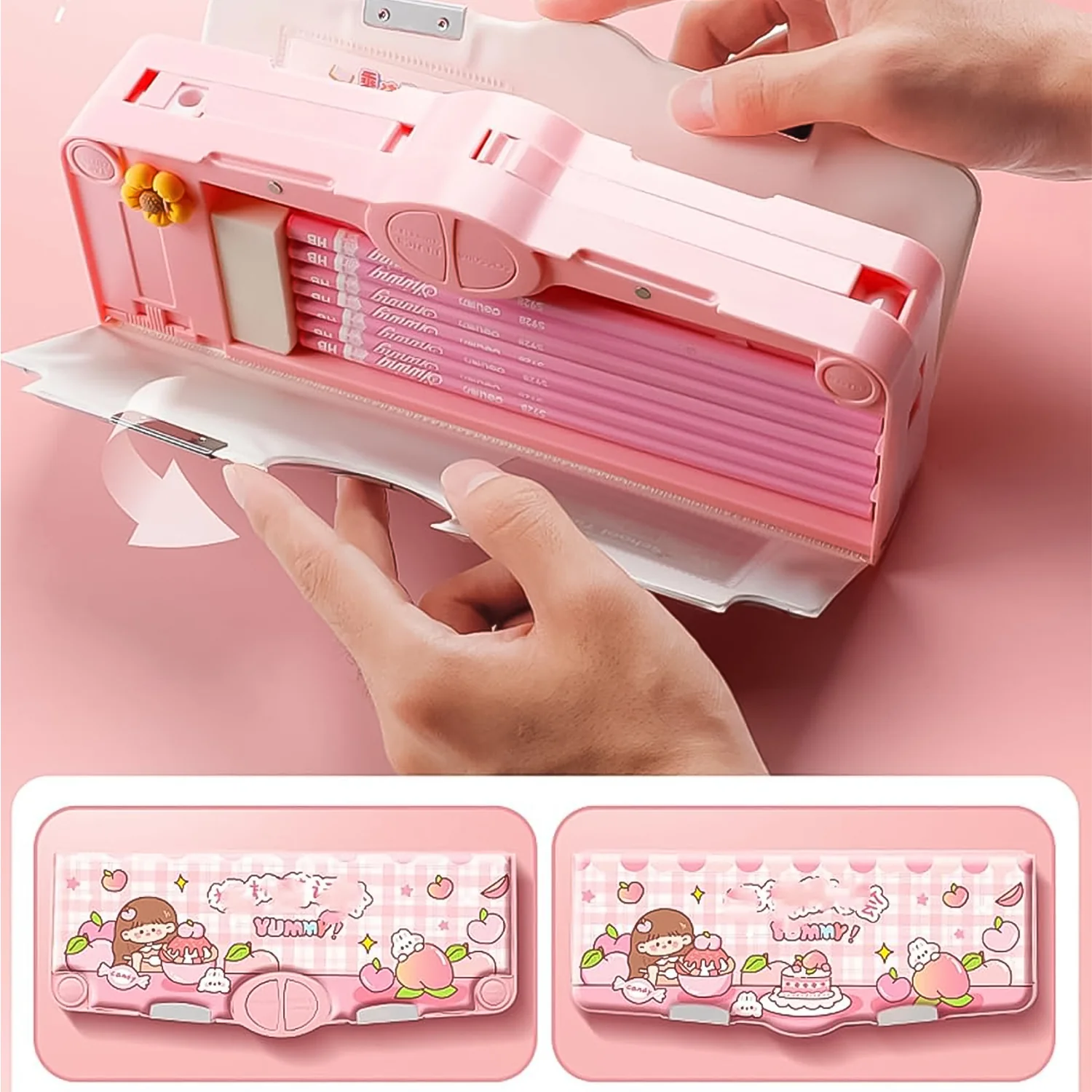 Multifunctional Cartoon Pencil Box (1 Pc) - Image 6