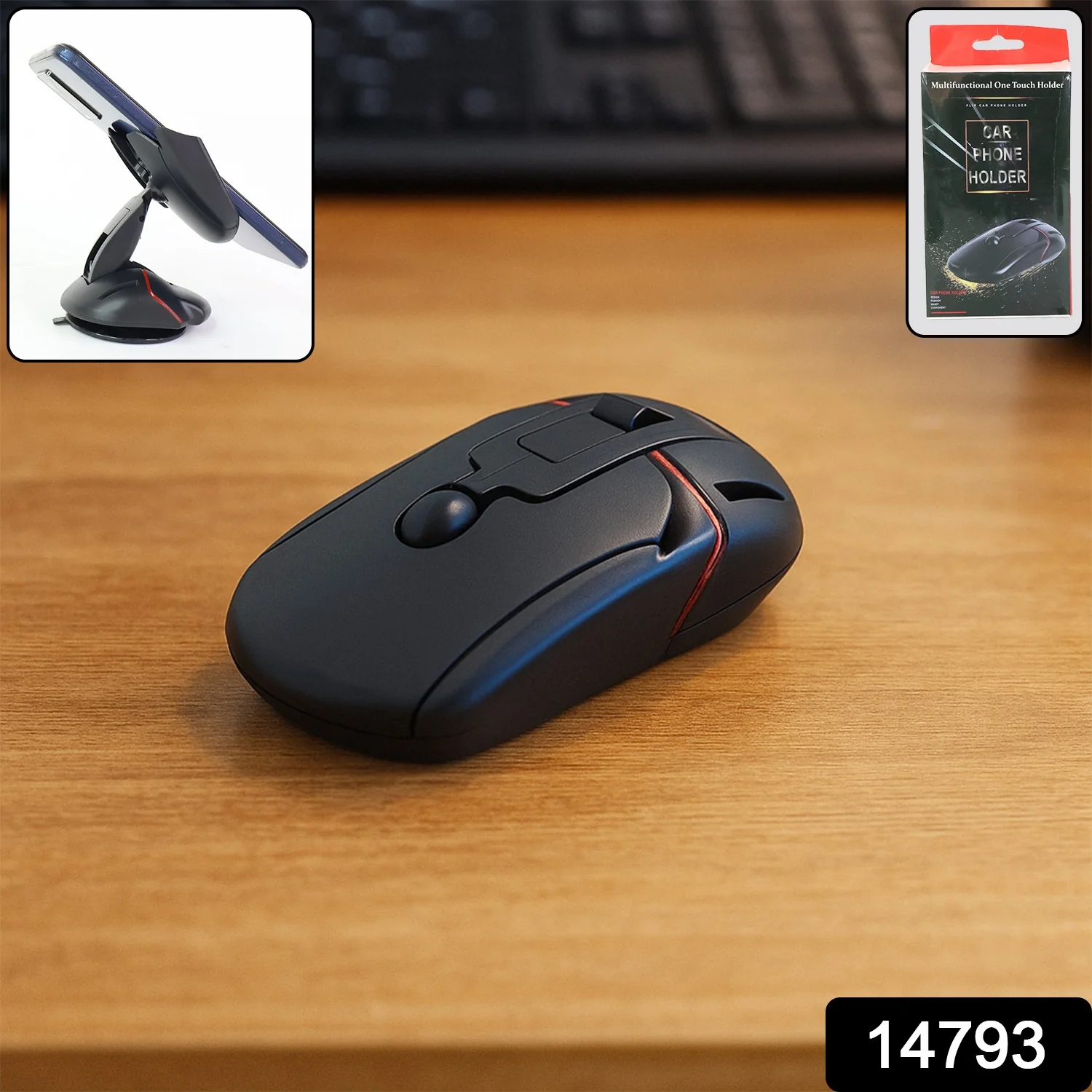 Multifunctional Mouse-Shaped Car Mobile Phone Holder (1 Pc) - Image 2