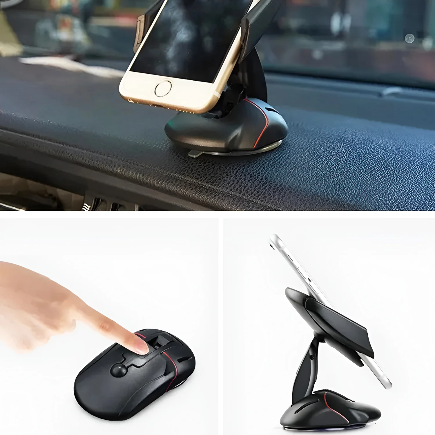 Multifunctional Mouse-Shaped Car Mobile Phone Holder (1 Pc) - Image 7