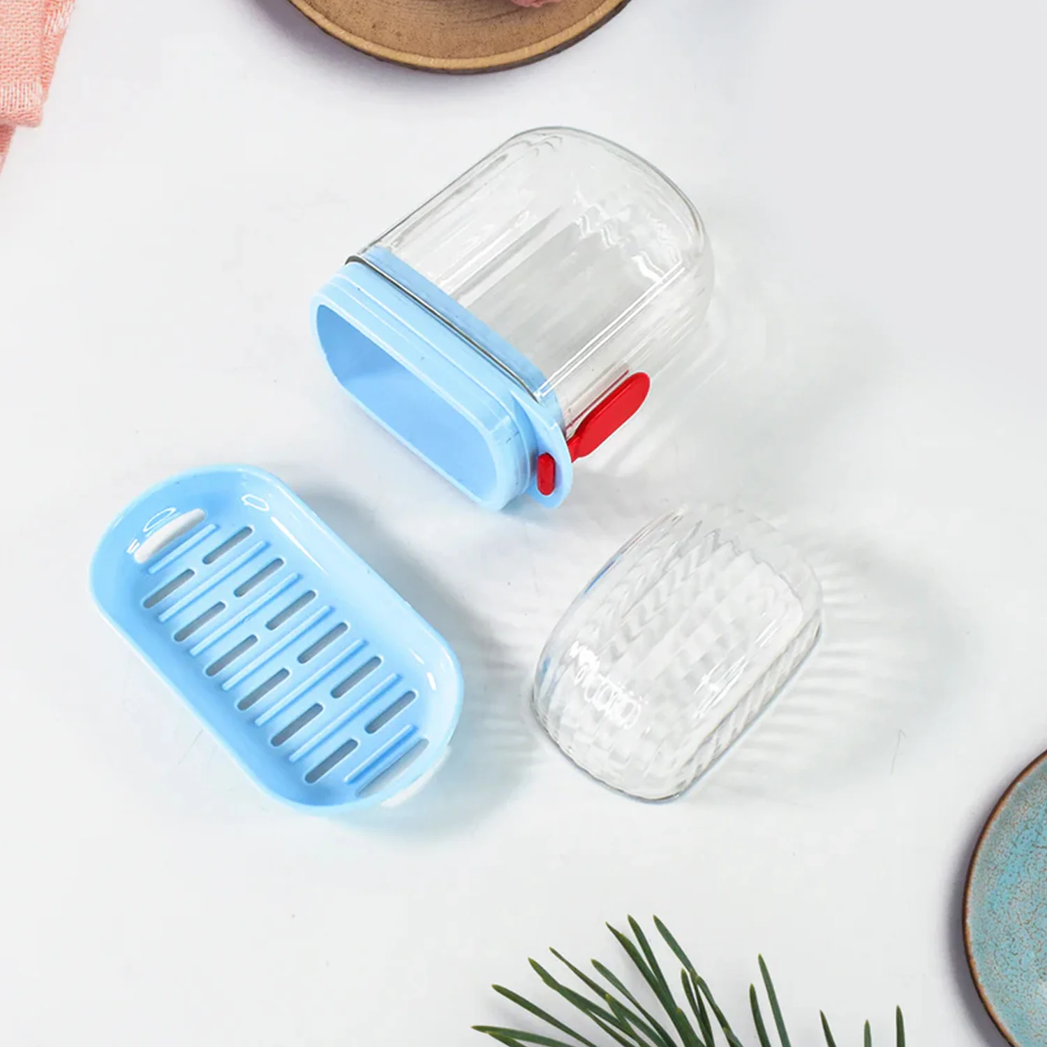 Multifunctional Soap Box with Drain Tray and Lock Clip, Sabudani (1 Pc) - Image 7
