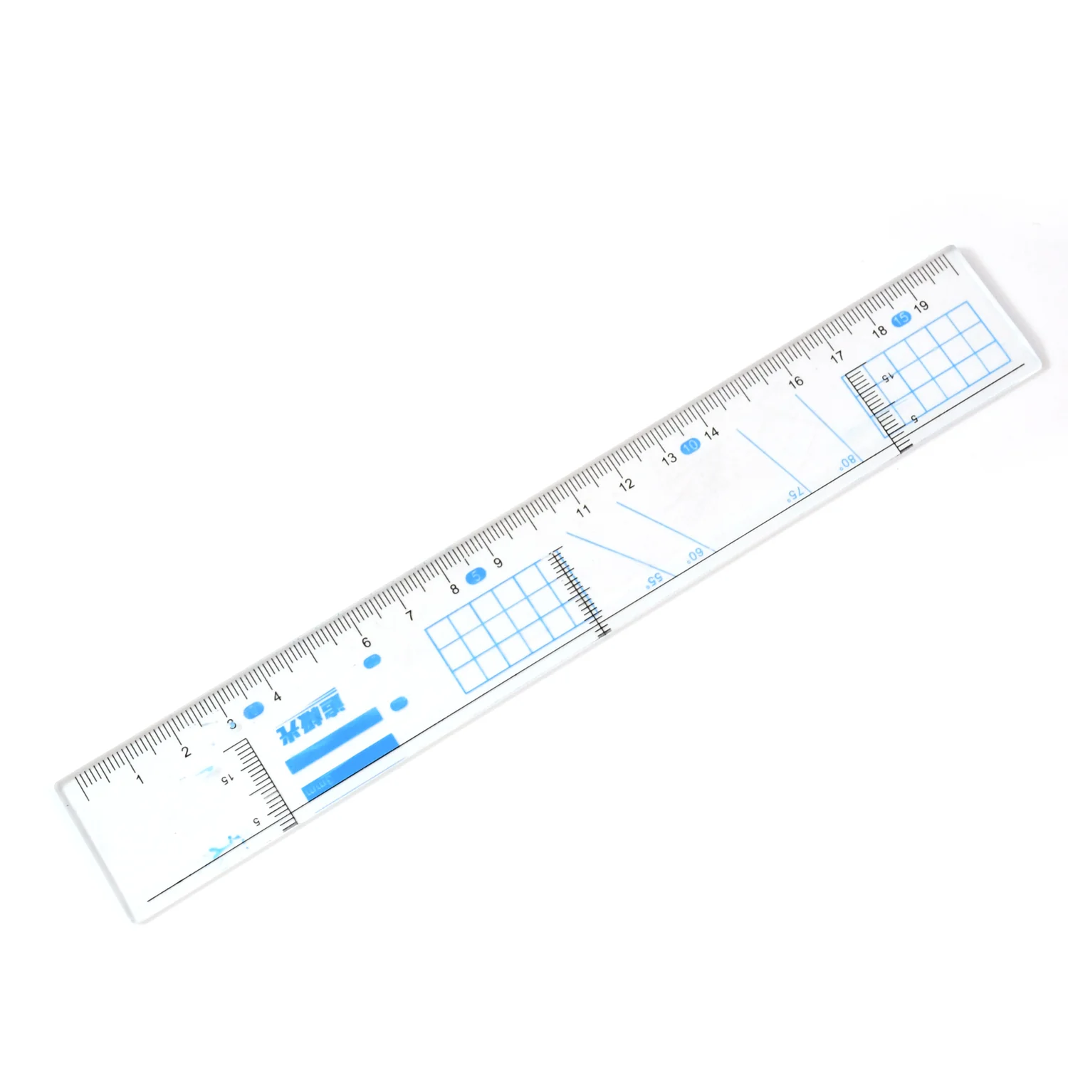Multifunctional Transparent Plastic Geometry Ruler (1 Pc) - Image 5