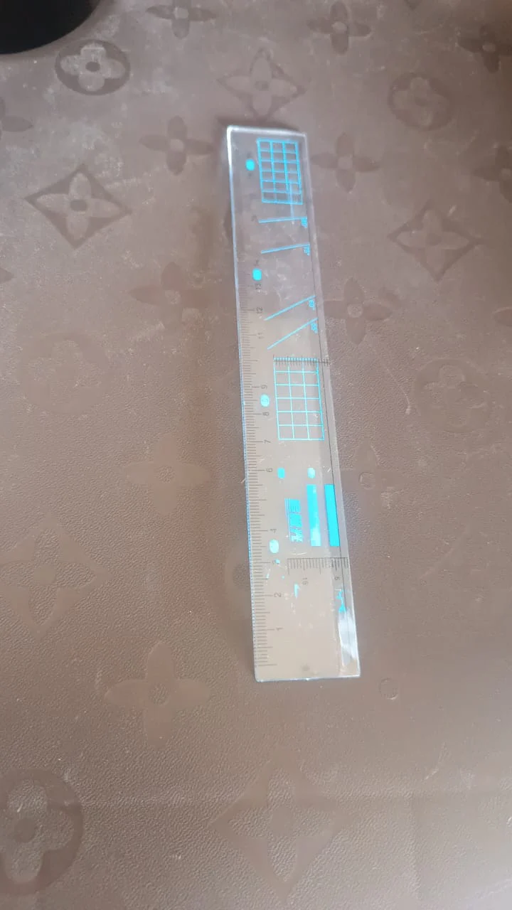 Multifunctional Transparent Plastic Geometry Ruler (1 Pc) - Image 8