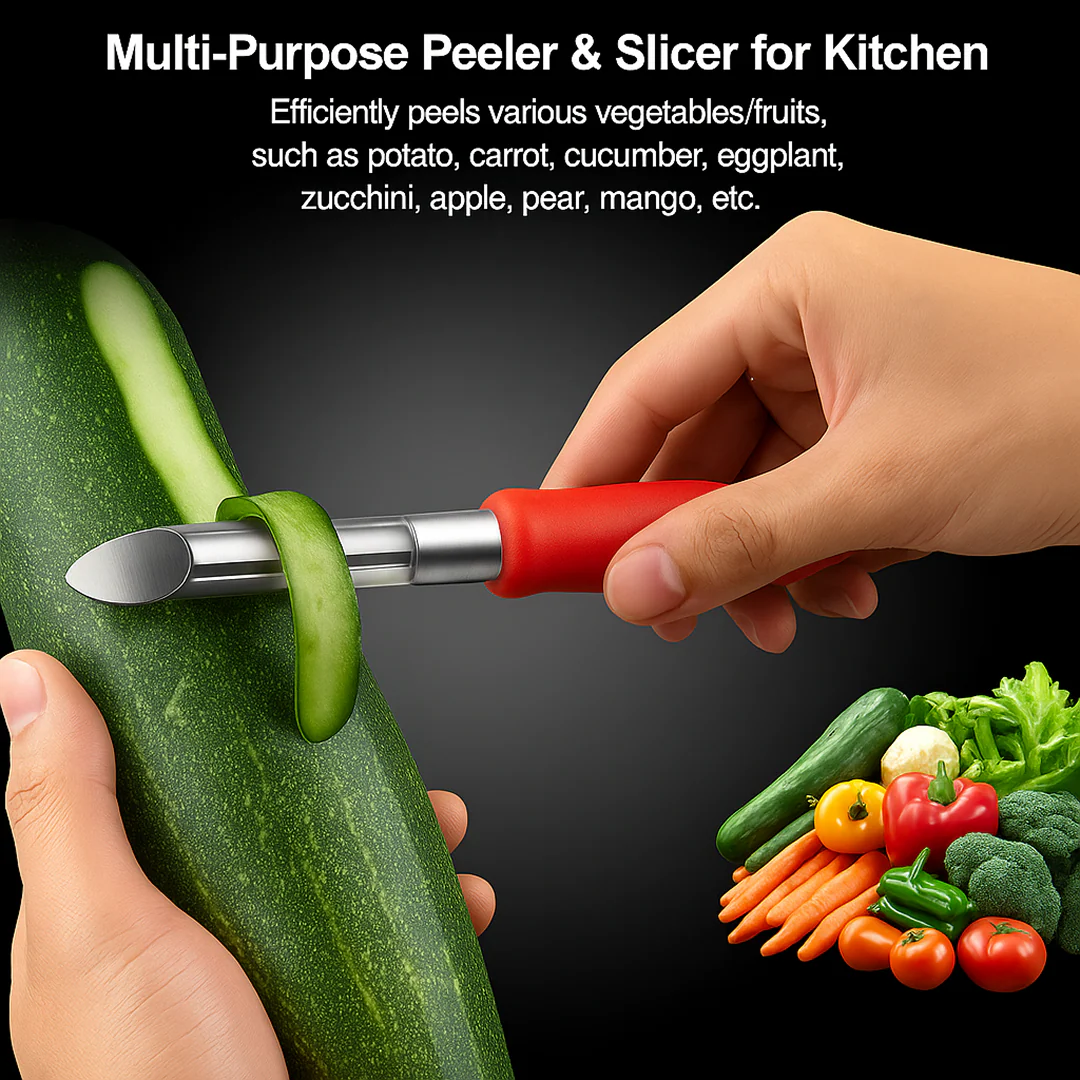 Multipurpose 2-in-1 Stainless Steel Knife & Peeler (1 Pc) - Image 3