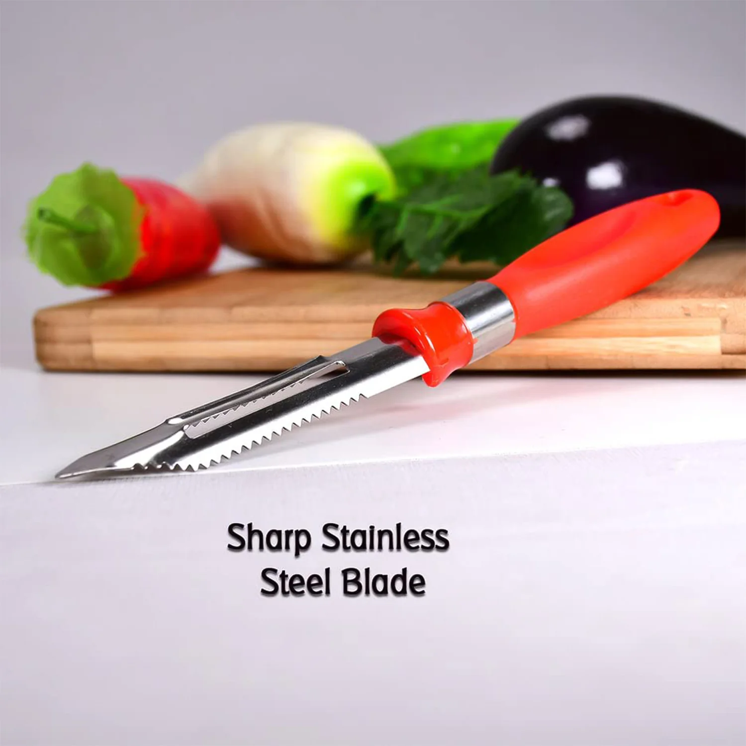 Multipurpose 2-in-1 Stainless Steel Knife & Peeler (1 Pc) - Image 5