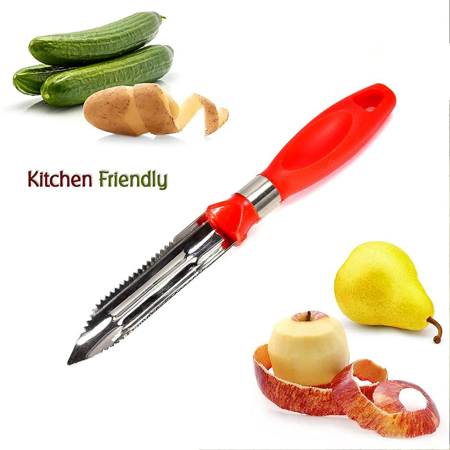 Multipurpose 2-in-1 Stainless Steel Knife & Peeler (1 Pc) - Image 6
