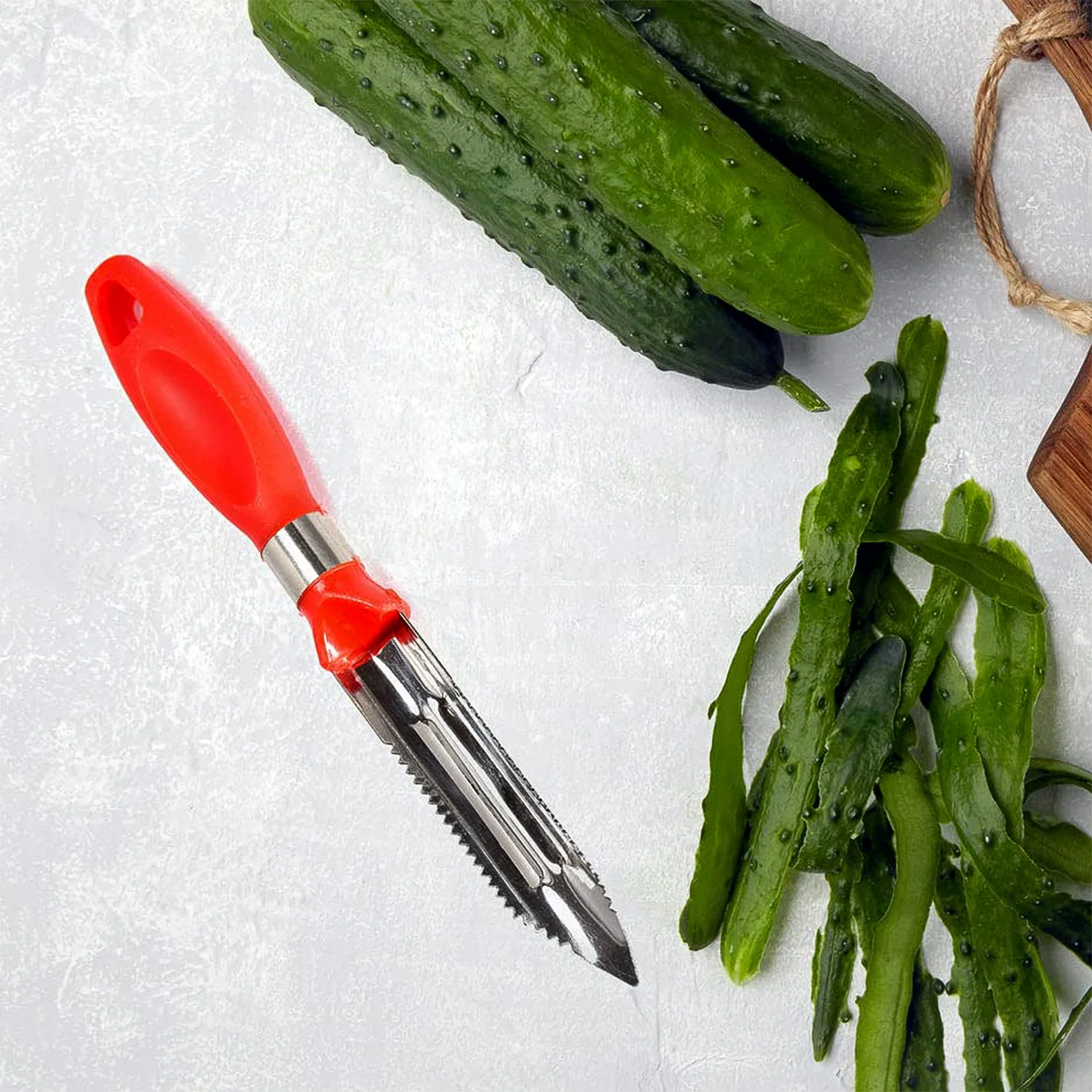 Multipurpose 2-in-1 Stainless Steel Knife & Peeler (1 Pc) - Image 9