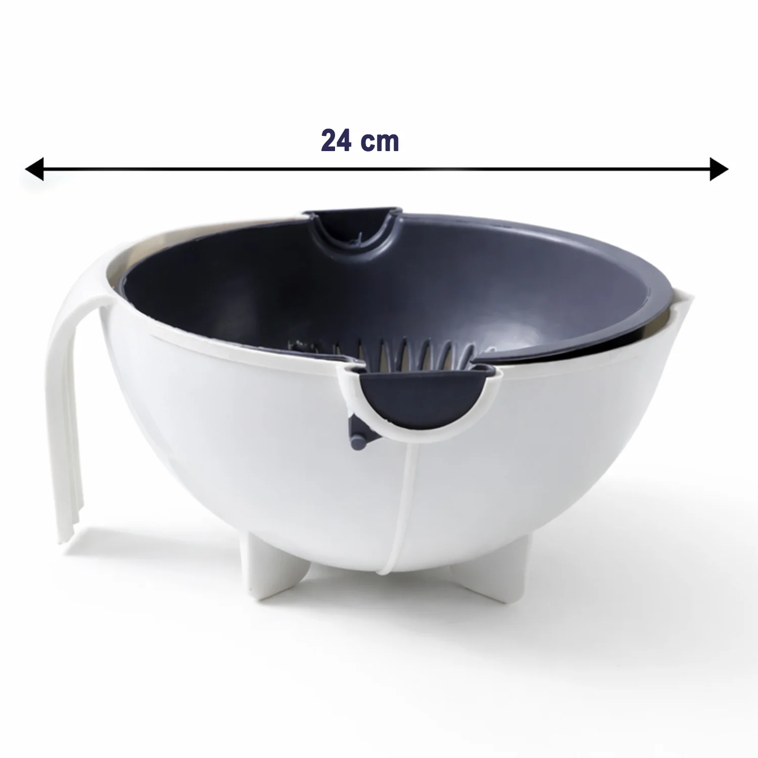 Multipurpose 2 In 1 Vegetable Washing Bowl with Strainer (1 Pc) - Image 6