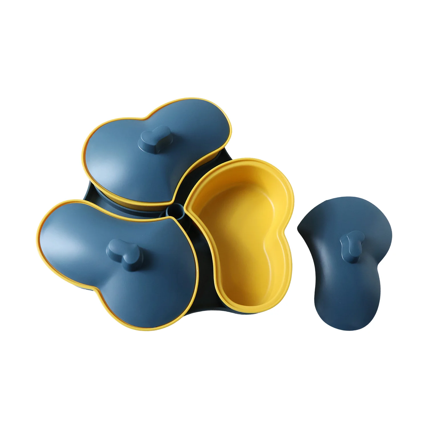 Multipurpose 3 Section Snack Serving Tray with Lid (1 Pc) - Image 4