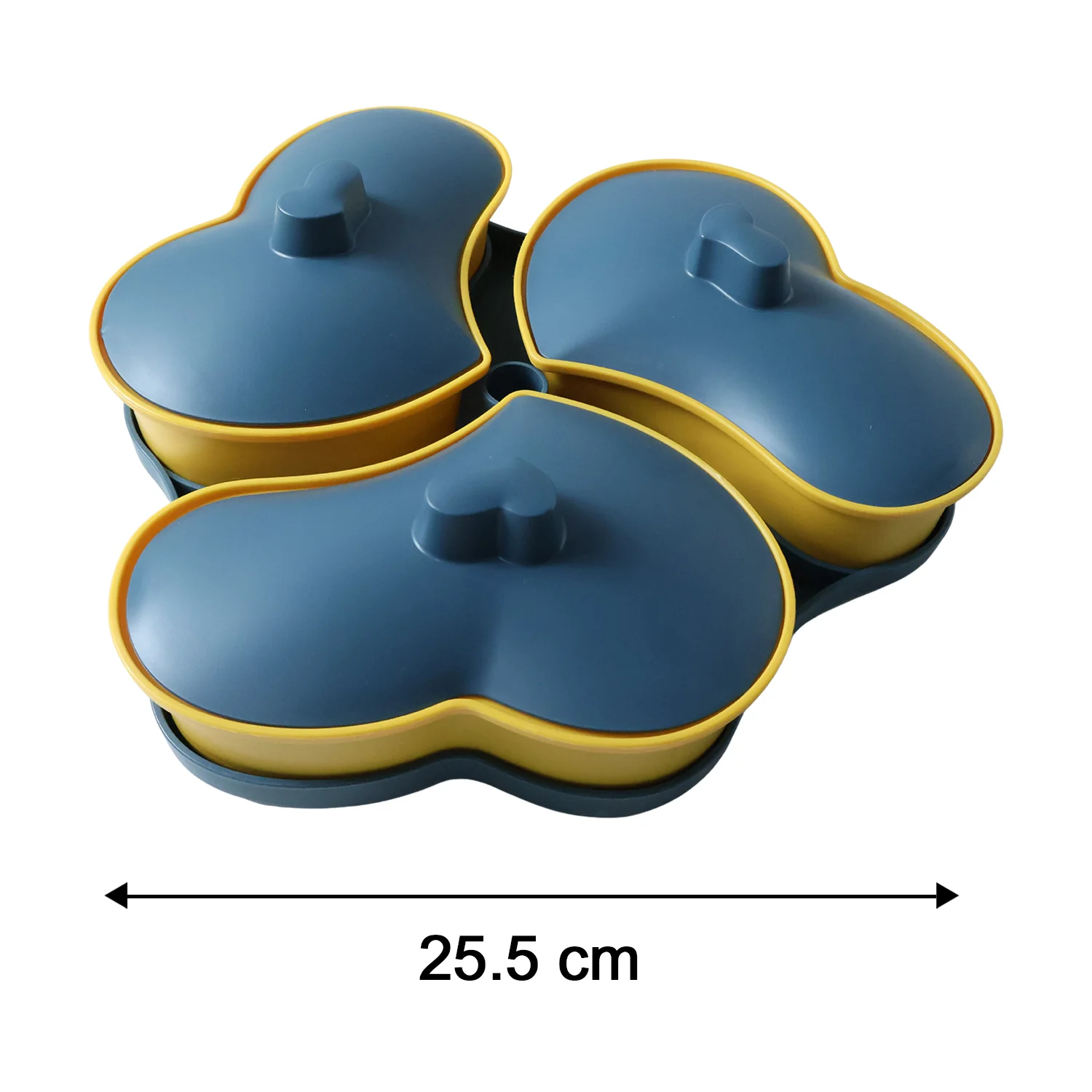Multipurpose 3 Section Snack Serving Tray with Lid (1 Pc) - Image 6