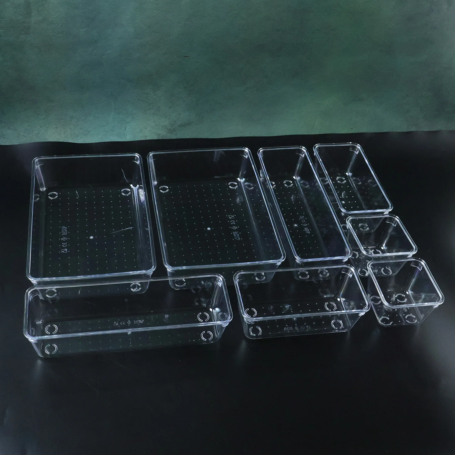 Multipurpose 8 In 1 Drawer Organizer Storage Tray Set (1 Set) - Image 6