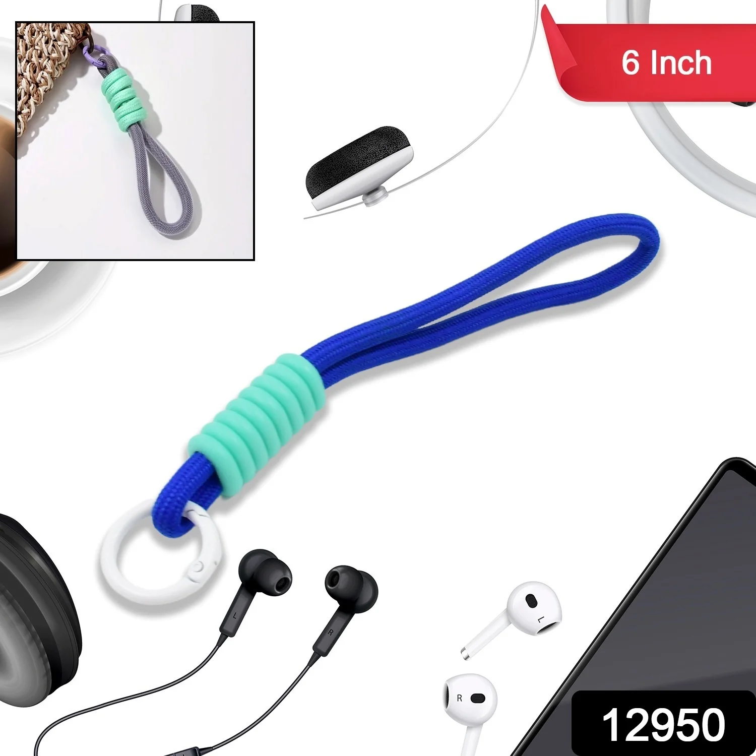 Multipurpose Adjustable Hand Wrist Strap for Phone & Cellphone (6 Inch) - Image 2