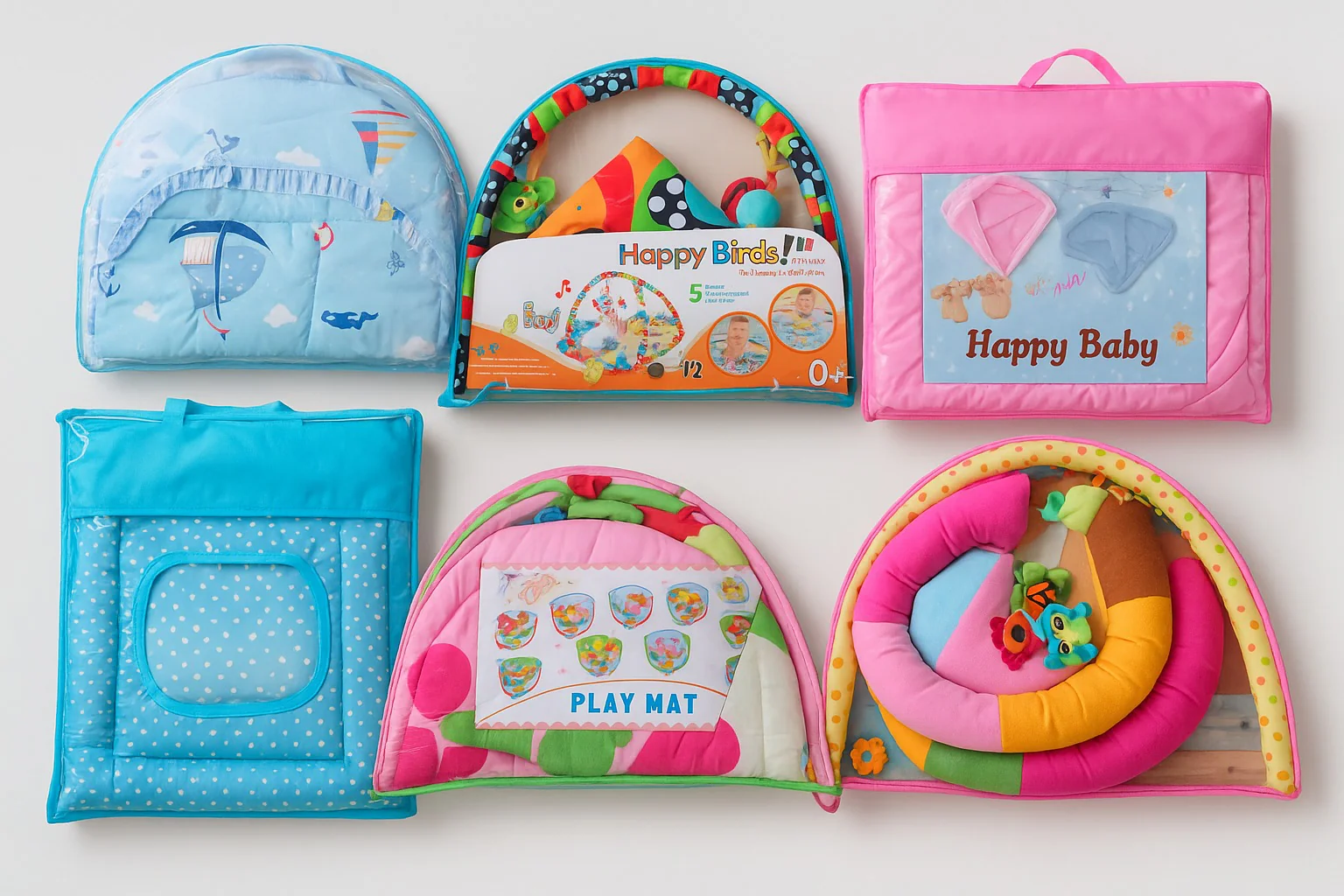 Multipurpose Baby Play Gym and Sleeping Mat (Mix Design / 1 Pc) - Image 10