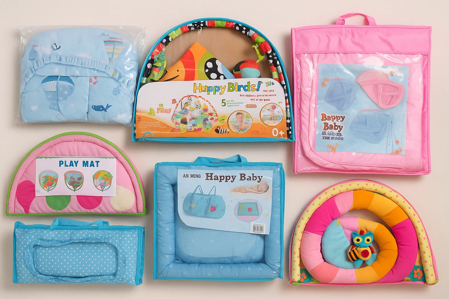 Multipurpose Baby Play Gym and Sleeping Mat (Mix Design / 1 Pc) - Image 11