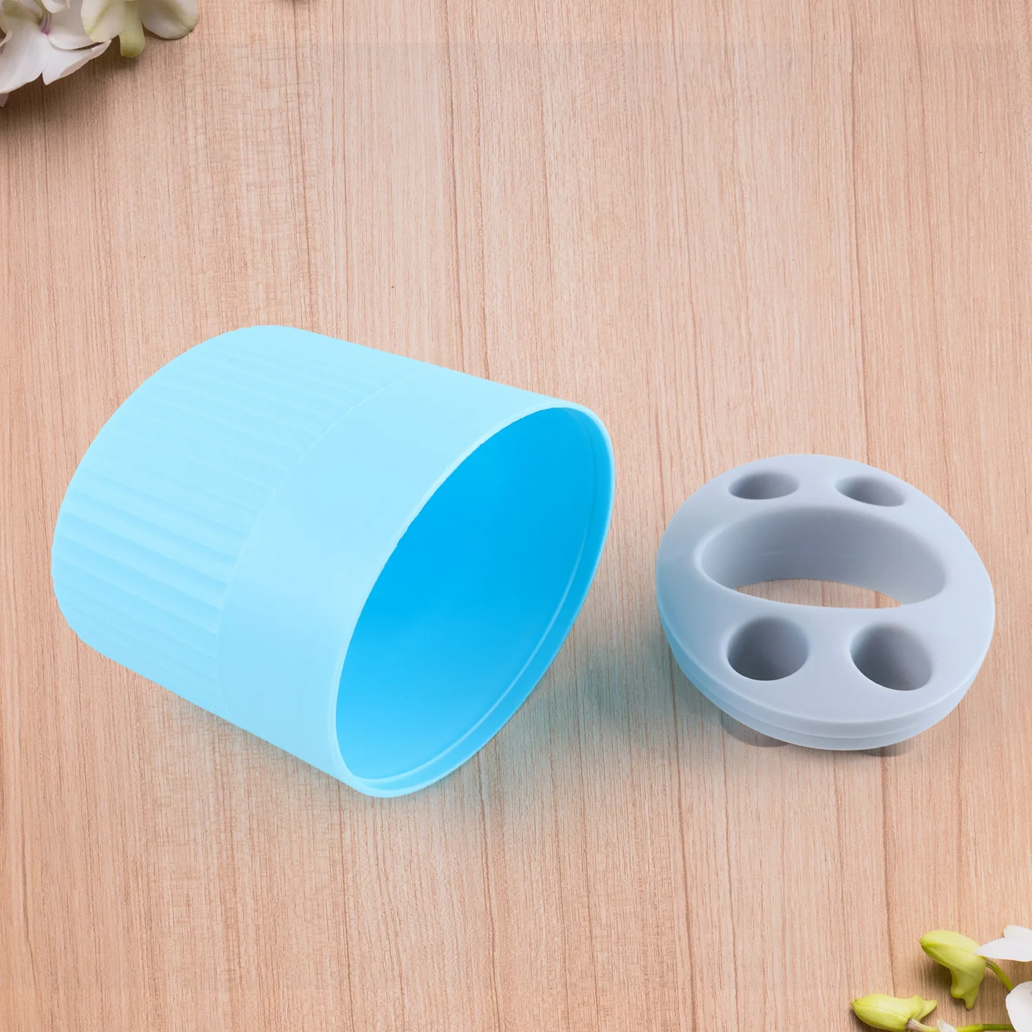 Multipurpose Bathroom Toothbrush and Utility Holder Stand with Multiple Slots (1 Pc) - Image 6
