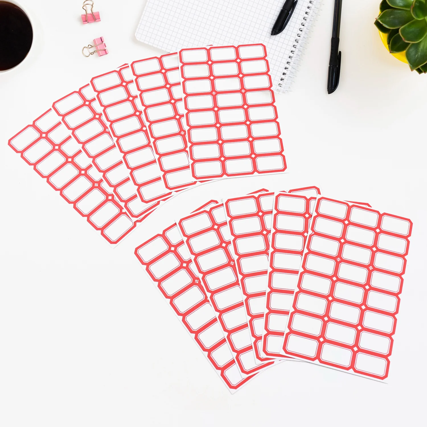 Multipurpose Blank Label Sticker Sheets Pack of Sheets (10 Sheet Set) - Image 3