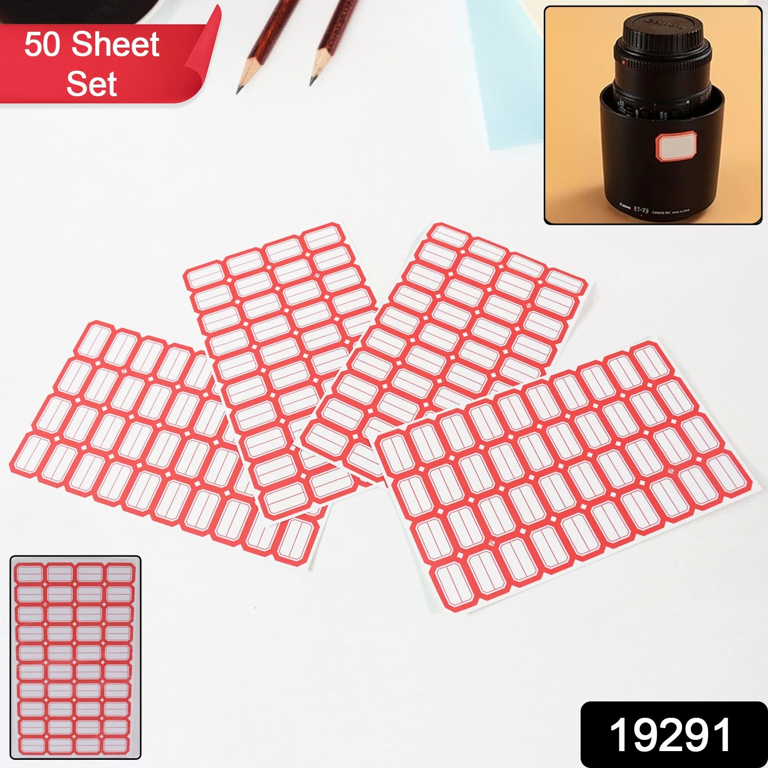 Multipurpose Blank Label Sticker Sheets (50 Sheet) - Image 2