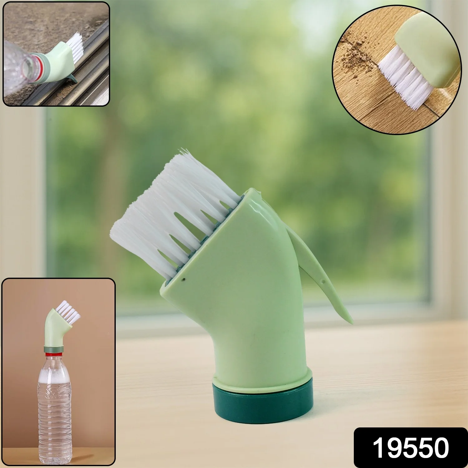 Multipurpose Bottle-Connectable Cleaning Brush with Built-In Scraper (1 Pc) - Image 2
