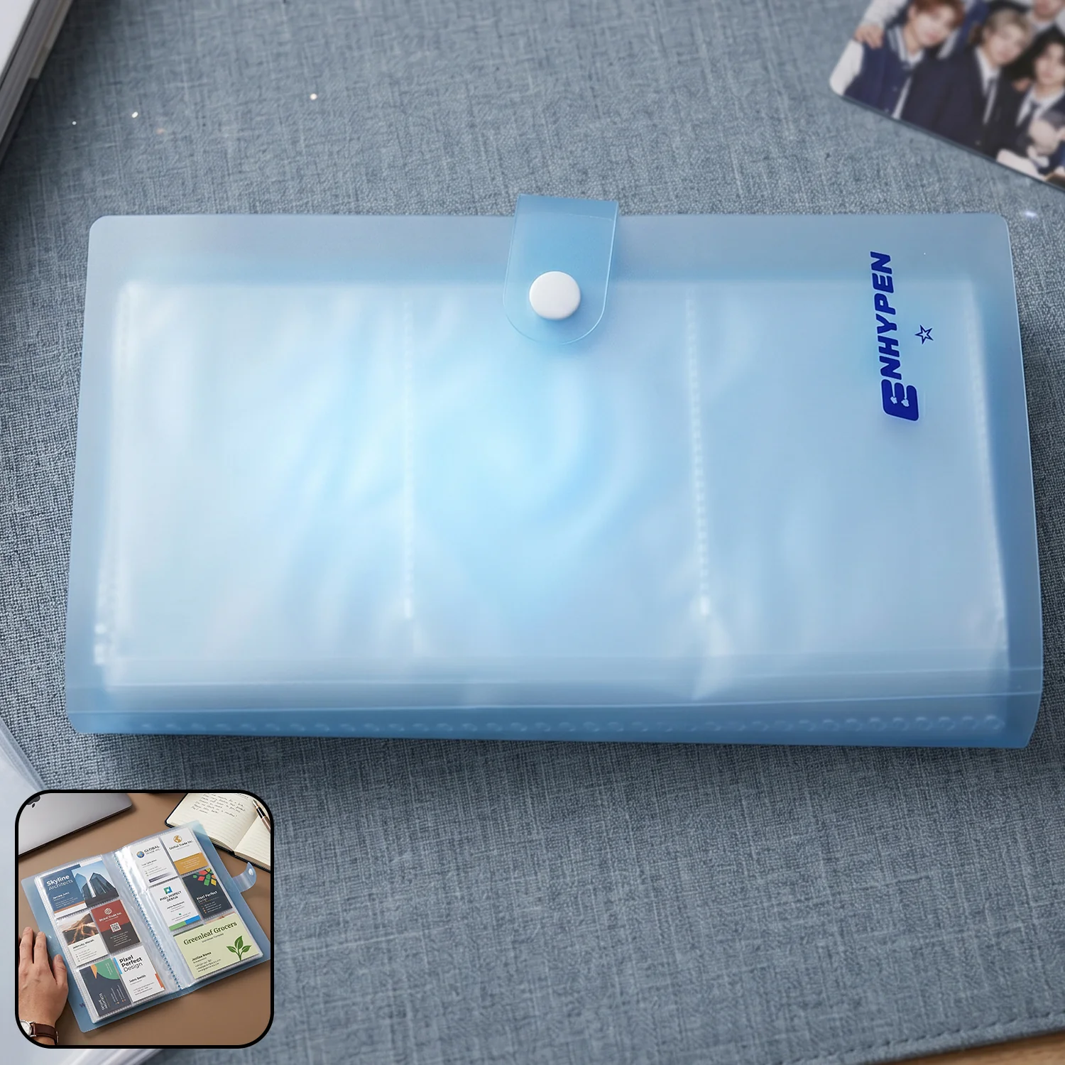Multipurpose Button Closure Document Organizer Wallet with 20 Inner Leafs (1 Pc) - Image 3