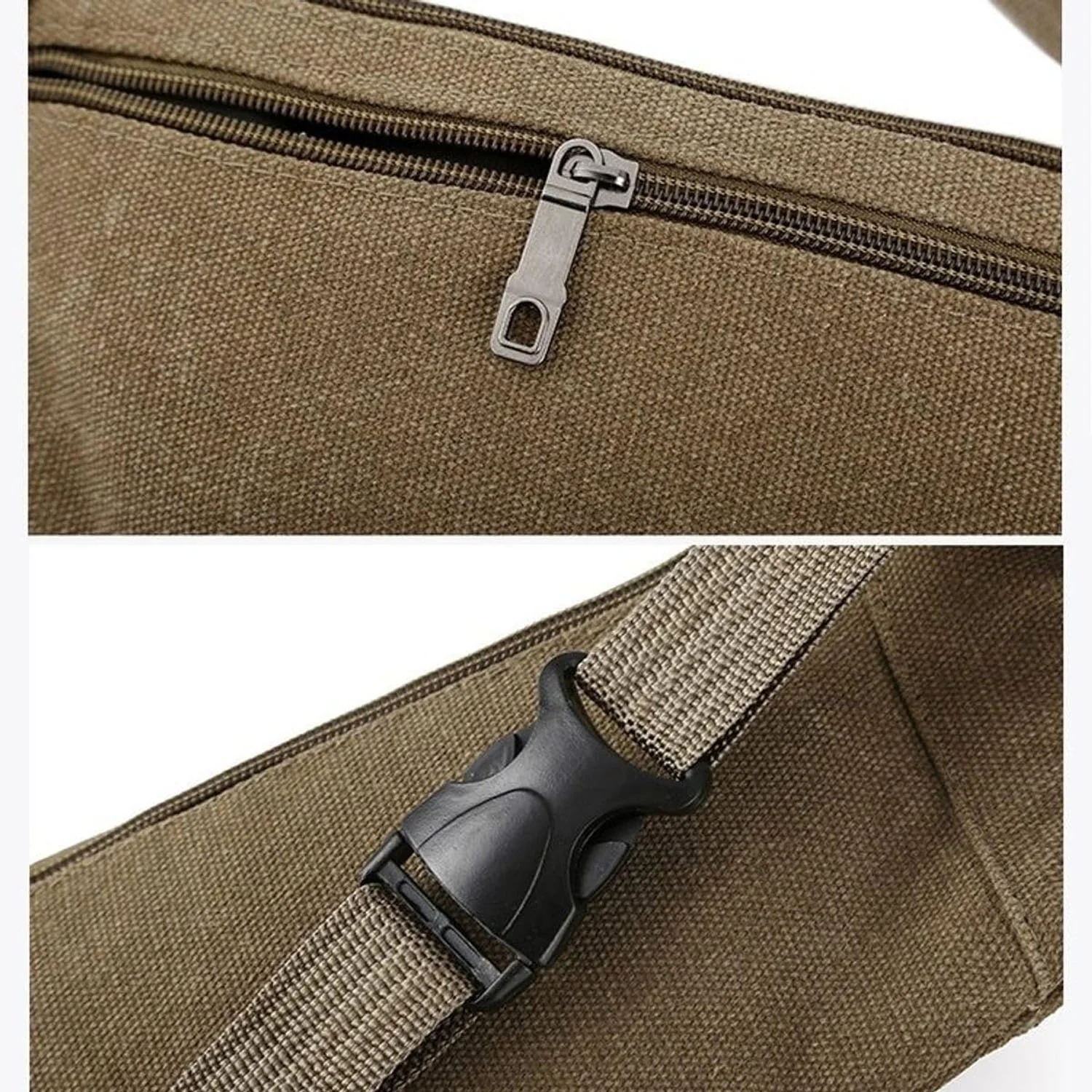 Multipurpose Canvas Waist Pouch Sling Bag (1 Pc) - Image 3