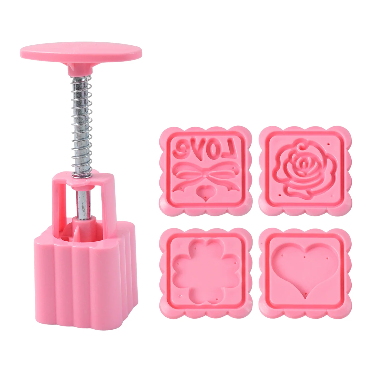 Multipurpose Cookie Biscuit Stamp Mold Set with Press Handle - Image 5