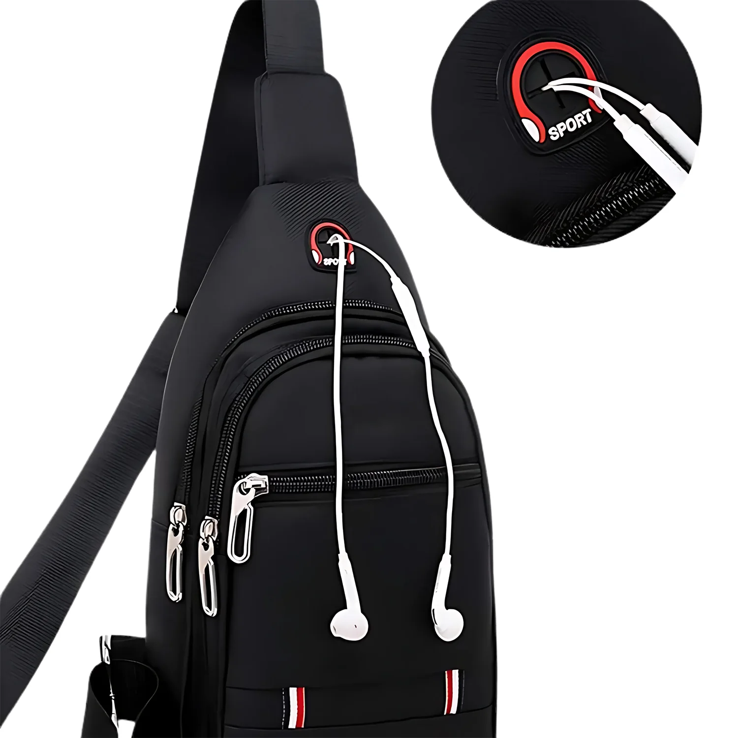 Multipurpose Crossbody Chest Bag for with USB Charging Port - Image 6