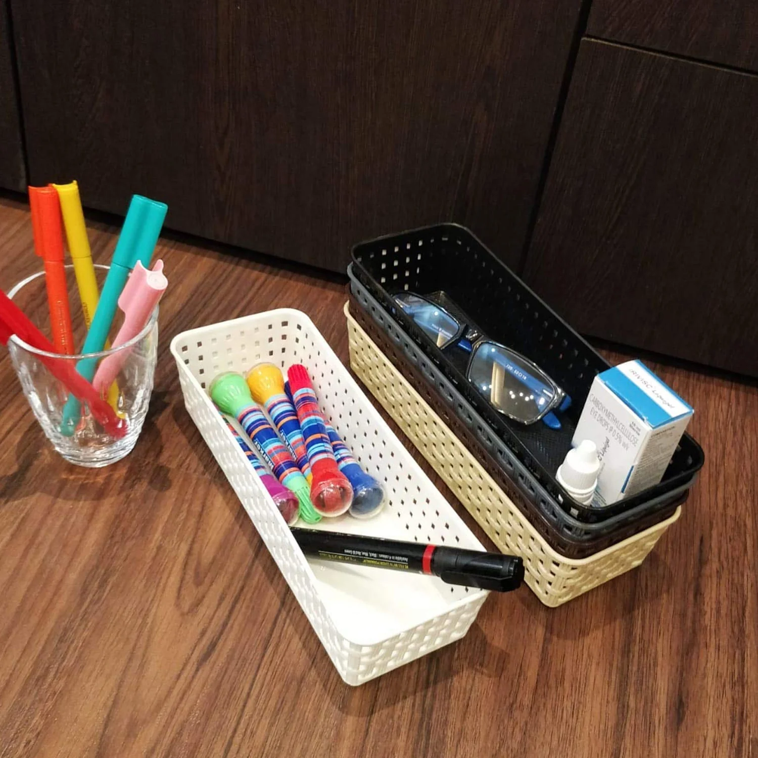 Plastic Multipurpose Desk Organizer Tray (6 Pcs Set) - Image 4