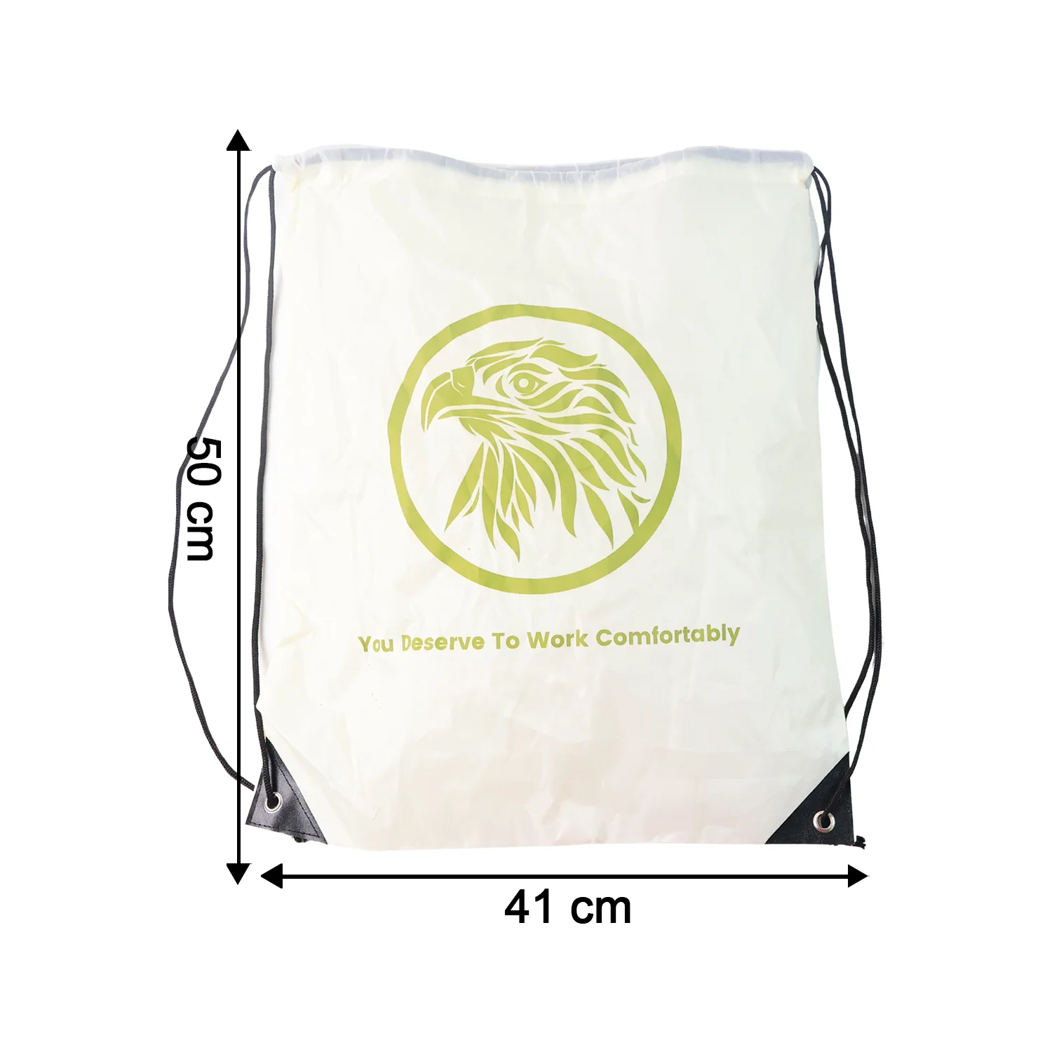 Multipurpose Drawstring Backpack with Printed Eagle Design (1 Pc) - Image 4