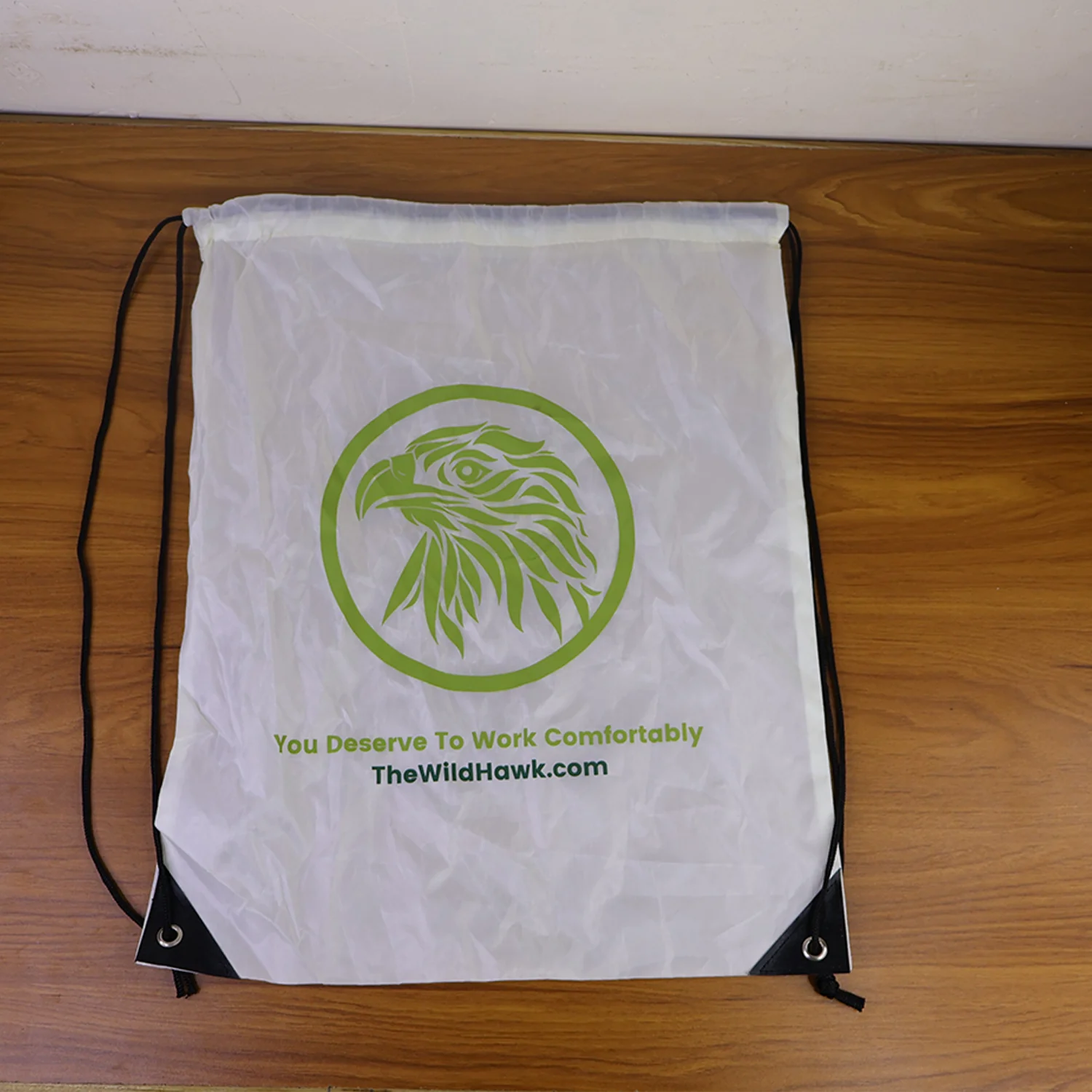 Multipurpose Drawstring Backpack with Printed Eagle Design (1 Pc) - Image 8