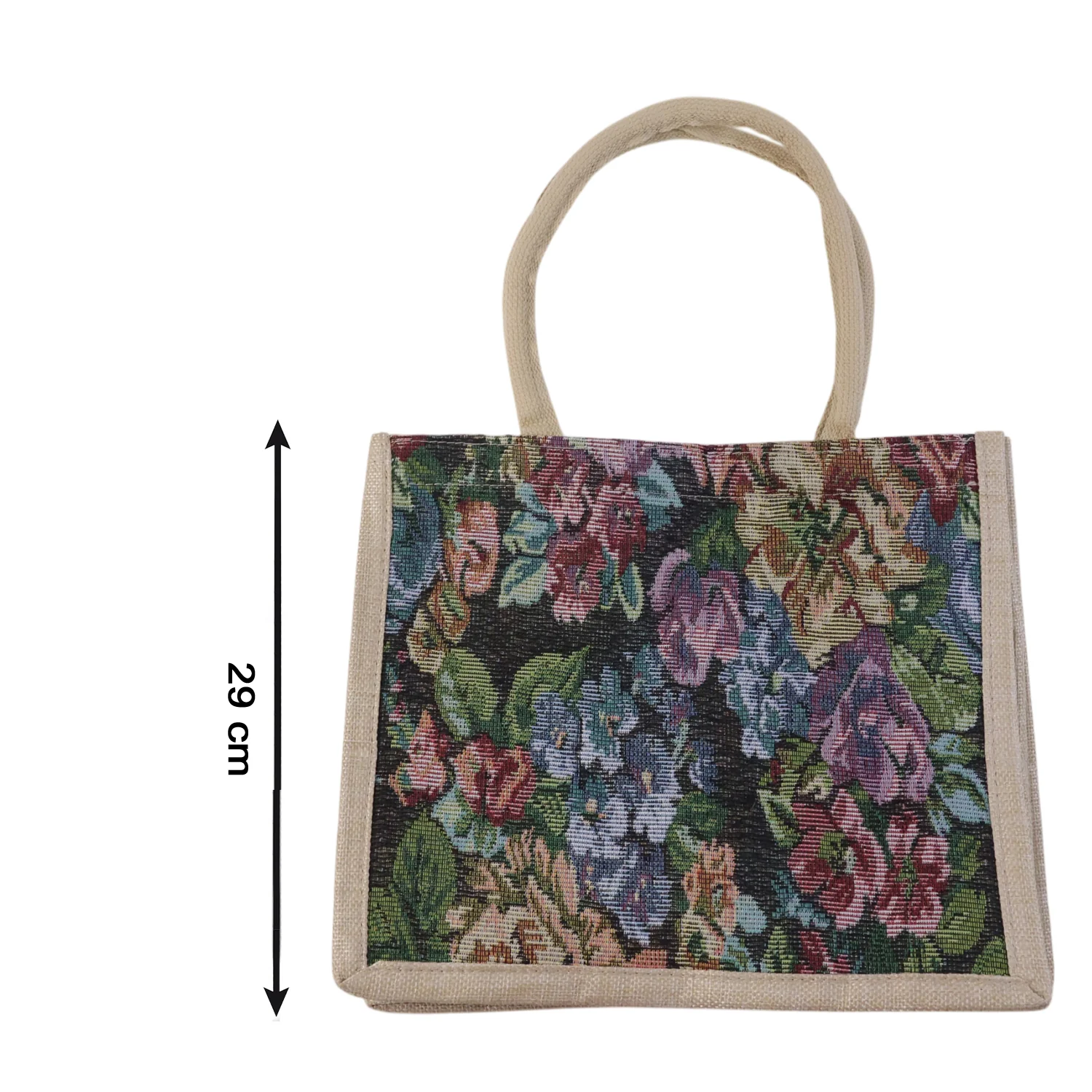 Multipurpose Floral Print Carry Hand Bag 1 Pc 29x33 Cm - Image 6