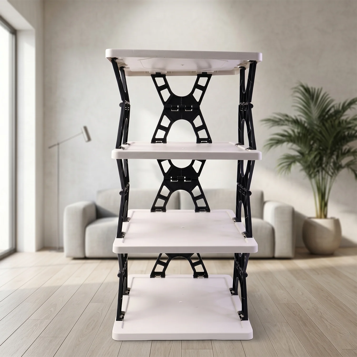 Multipurpose Foldable 4 Layer Storage Rack (1 Pc) - Image 7