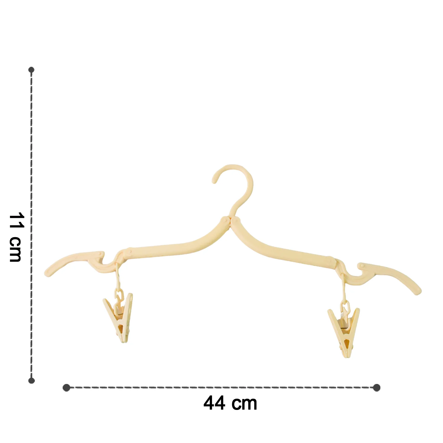 Multipurpose Foldable Cloth Hanger with Dual Clips (1 Pc) - Image 3