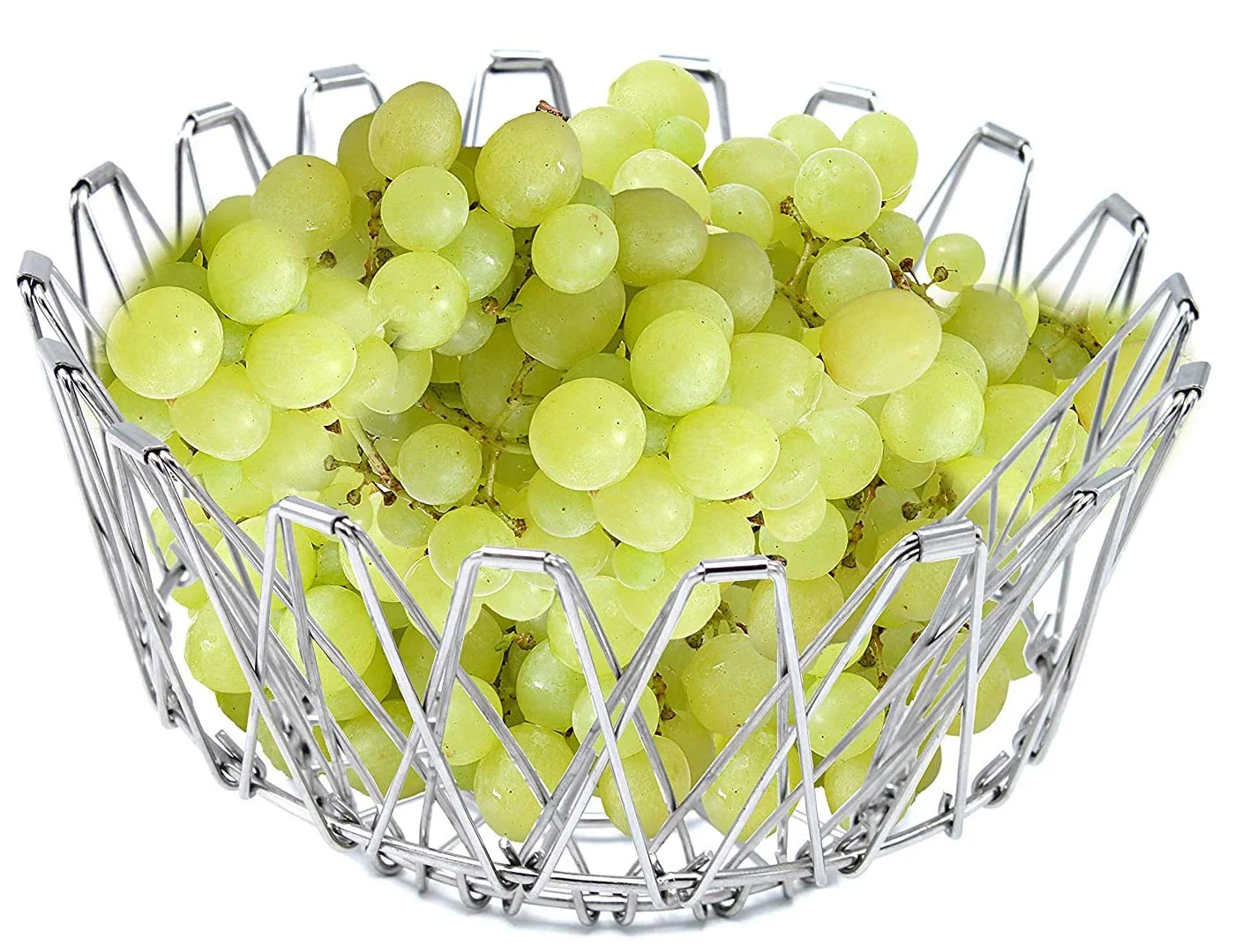 Multipurpose Fruit Basket Stainless Steel Wire Bowl Foldable Basket - Image 10